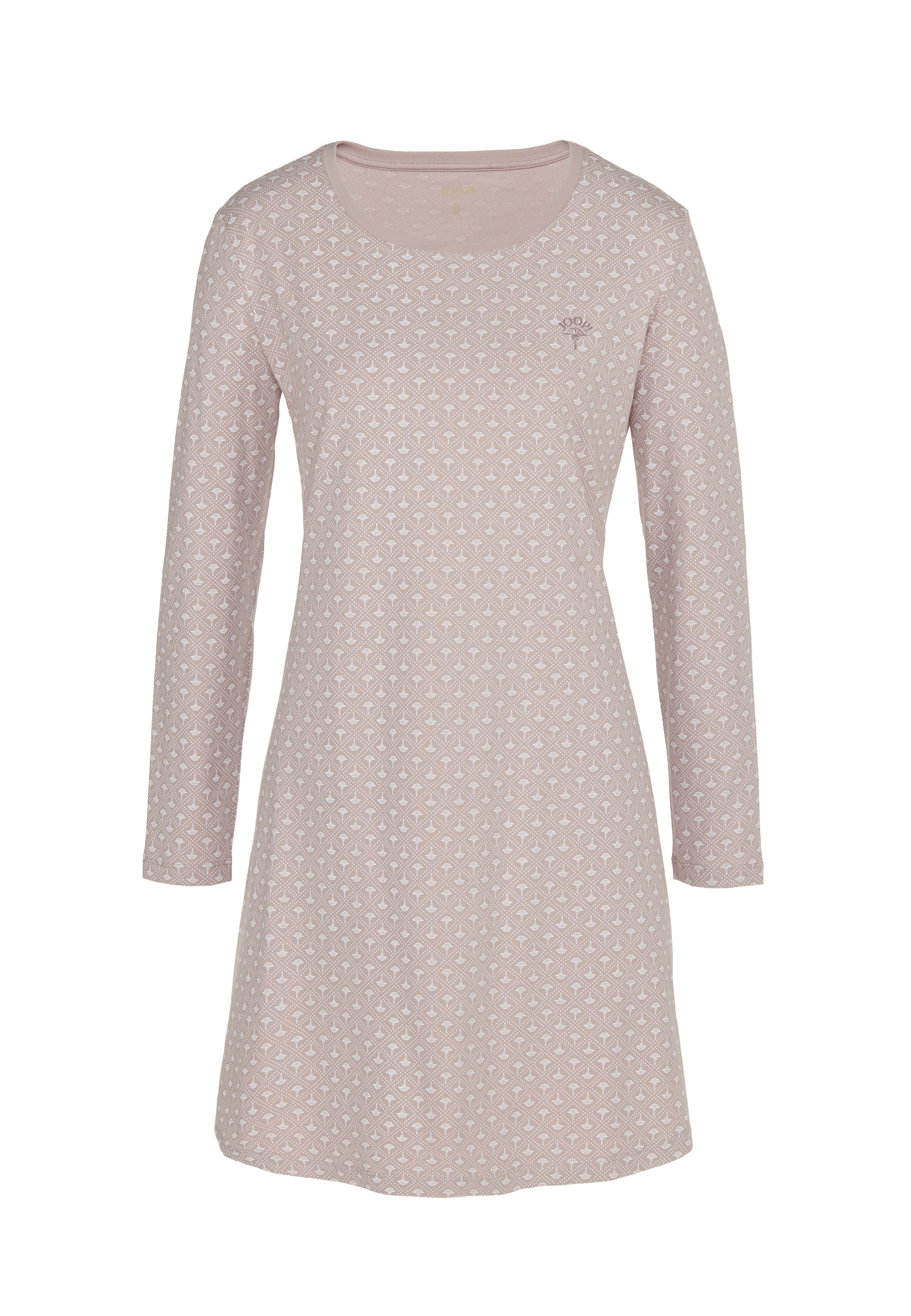 JOOP! Nachthemd »Cosy« Rundhalsausschnitt, Langarm, Cotton-Mix, Logo-Detail