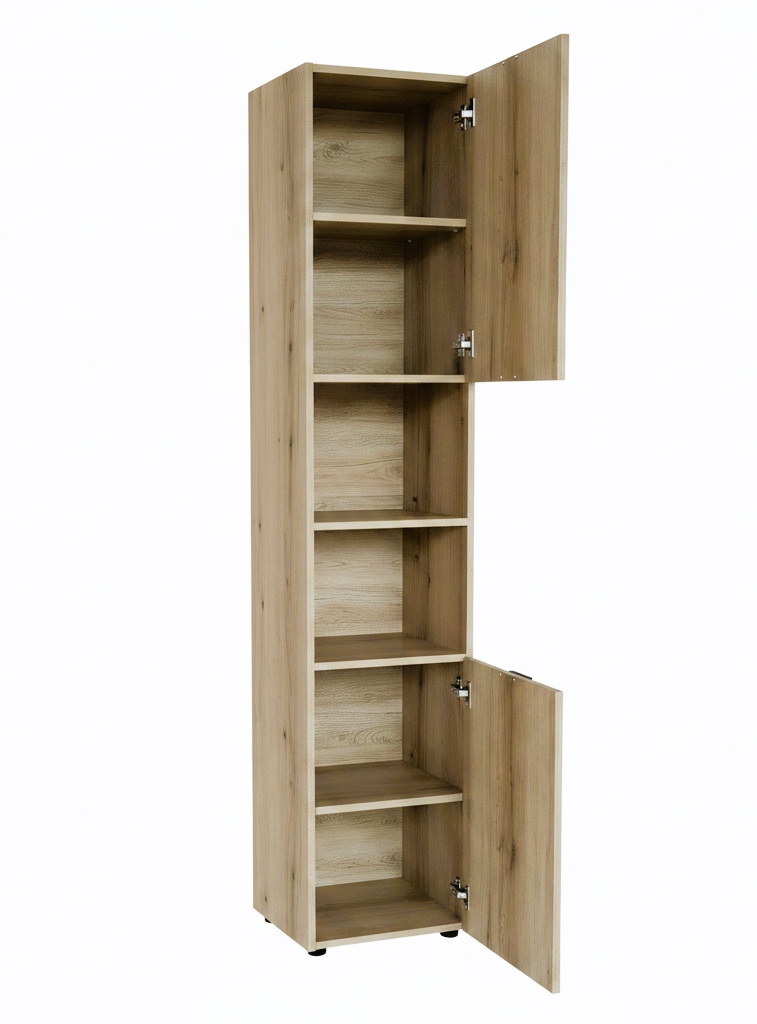 GOODproduct Hochschrank »Baltrum« 4 Stk. tlg. Breite 40 cm dekorative Lamellenoptik