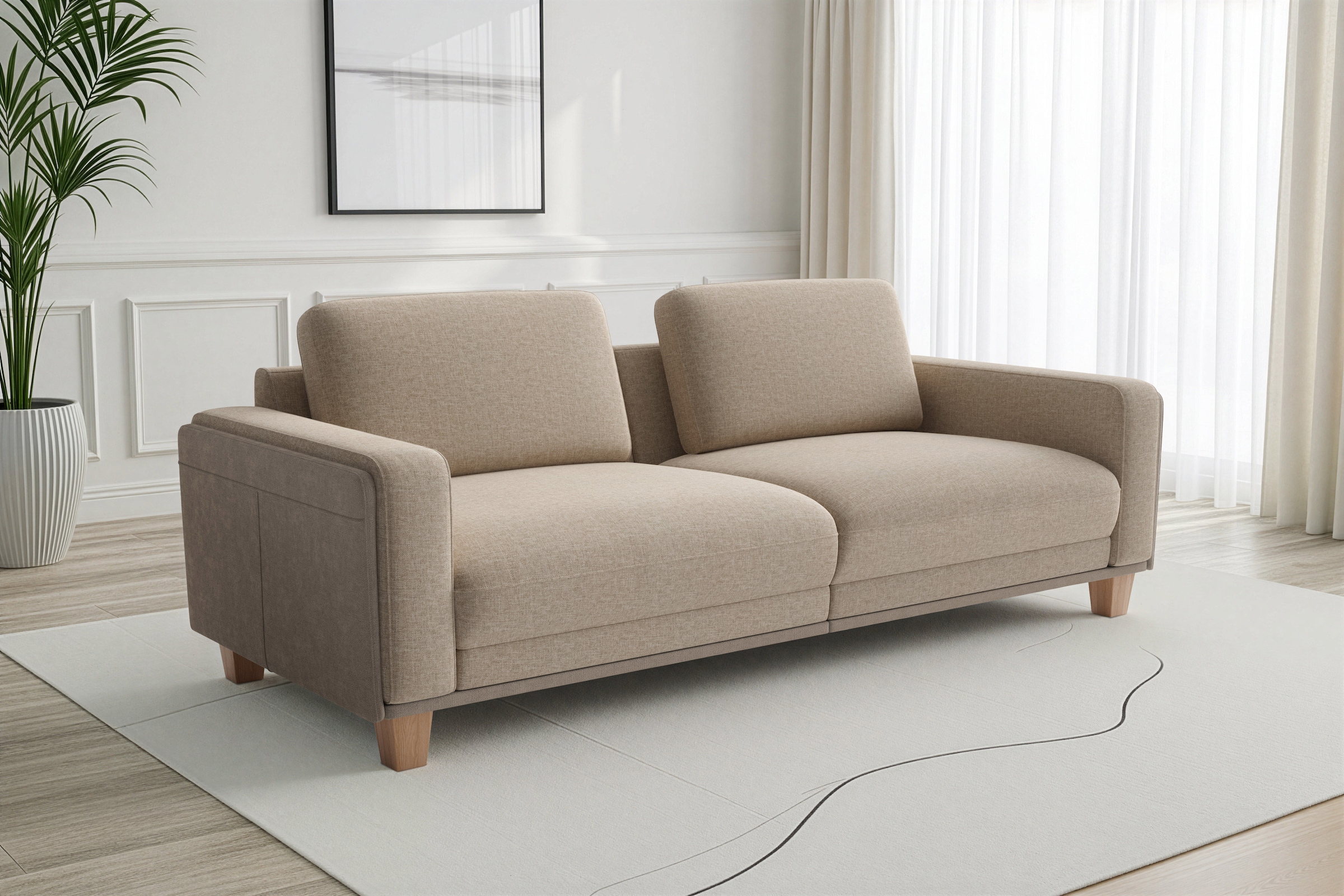 sit&more Canapé Big »Concept« Canapé moderne avec trois couleurs de pieds au choix