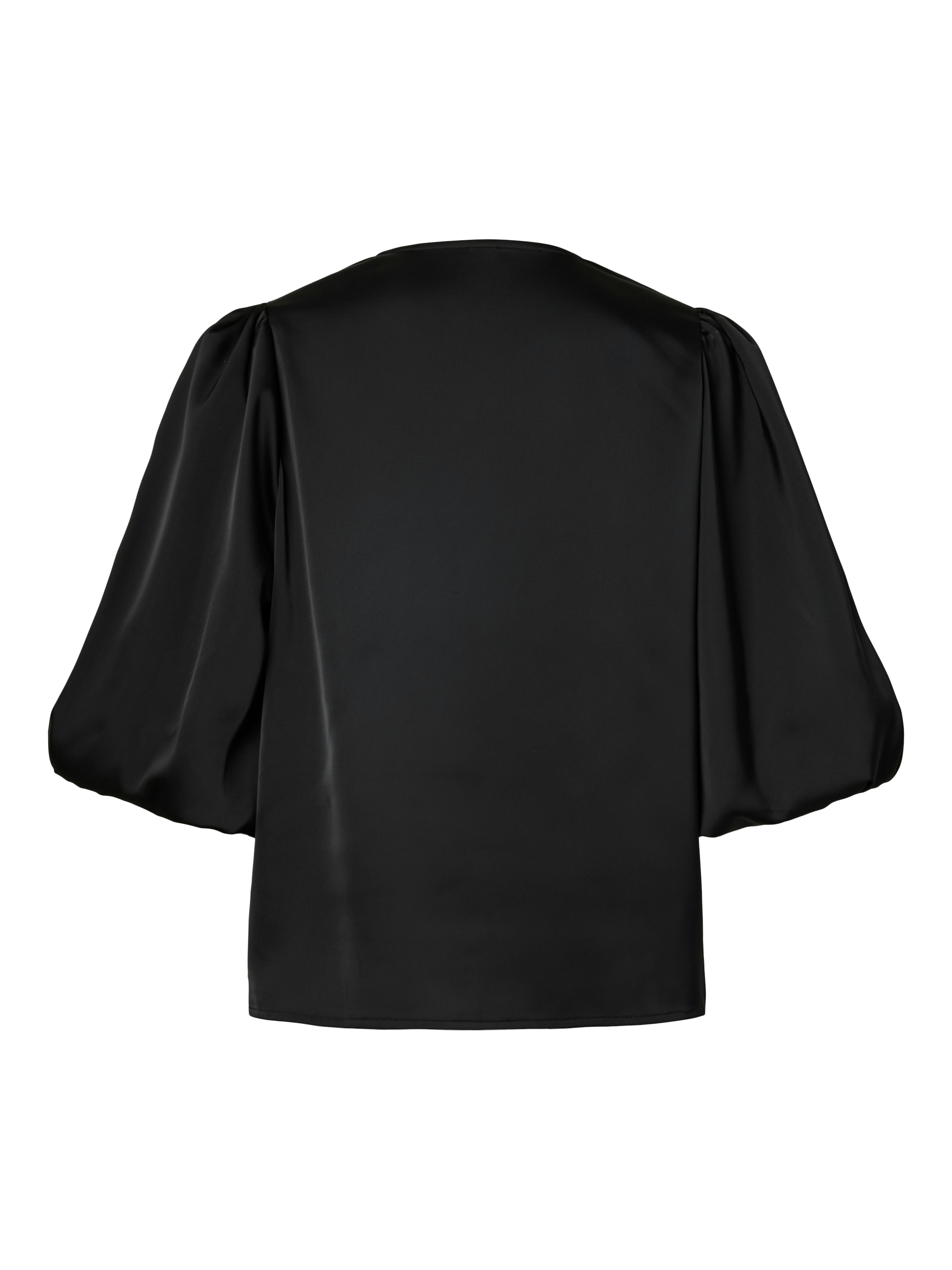 Y.A.S Blouse à manches courtes »YASPELLA 2/4 V-NECK TOP S. NOOS« mélange de matériaux, coupe régulière
