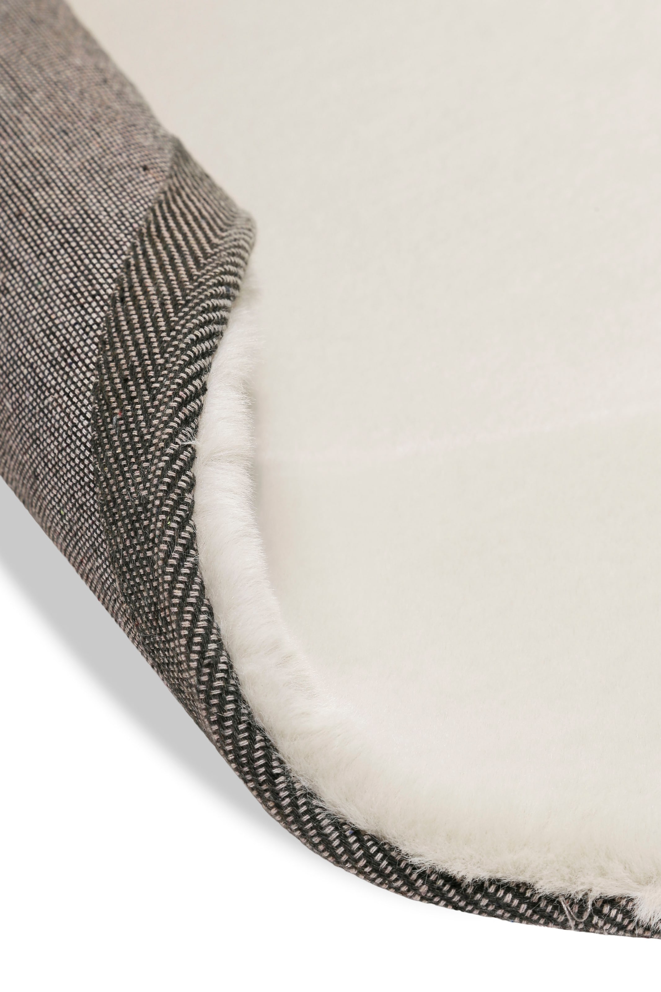 Wecon home Basics Tapis à poils longs »Anna« Rond 25 mm Höhe Wohnzimmer, Schlafzimmer, Felloptik, sehr weich und flauschig, Uni