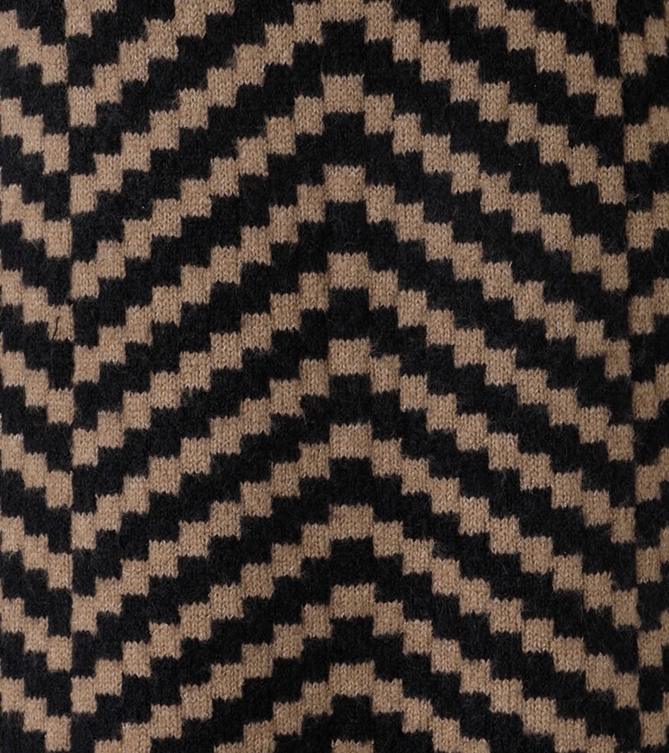 Aniston SELECTED Strickpullover mit eingestrickter Zick-Zack-Allover-Musterung - NEUE KOLLEKTION