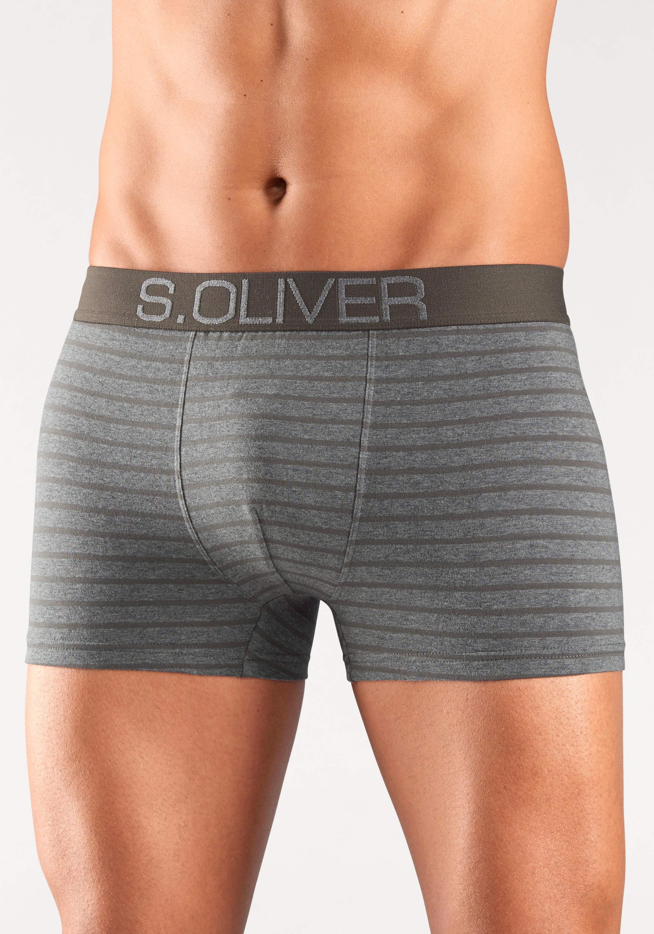 s.Oliver Boxer »Boxershorts für Herren« Paquet, 4 cuis mit kontrastfarbenem Webbund