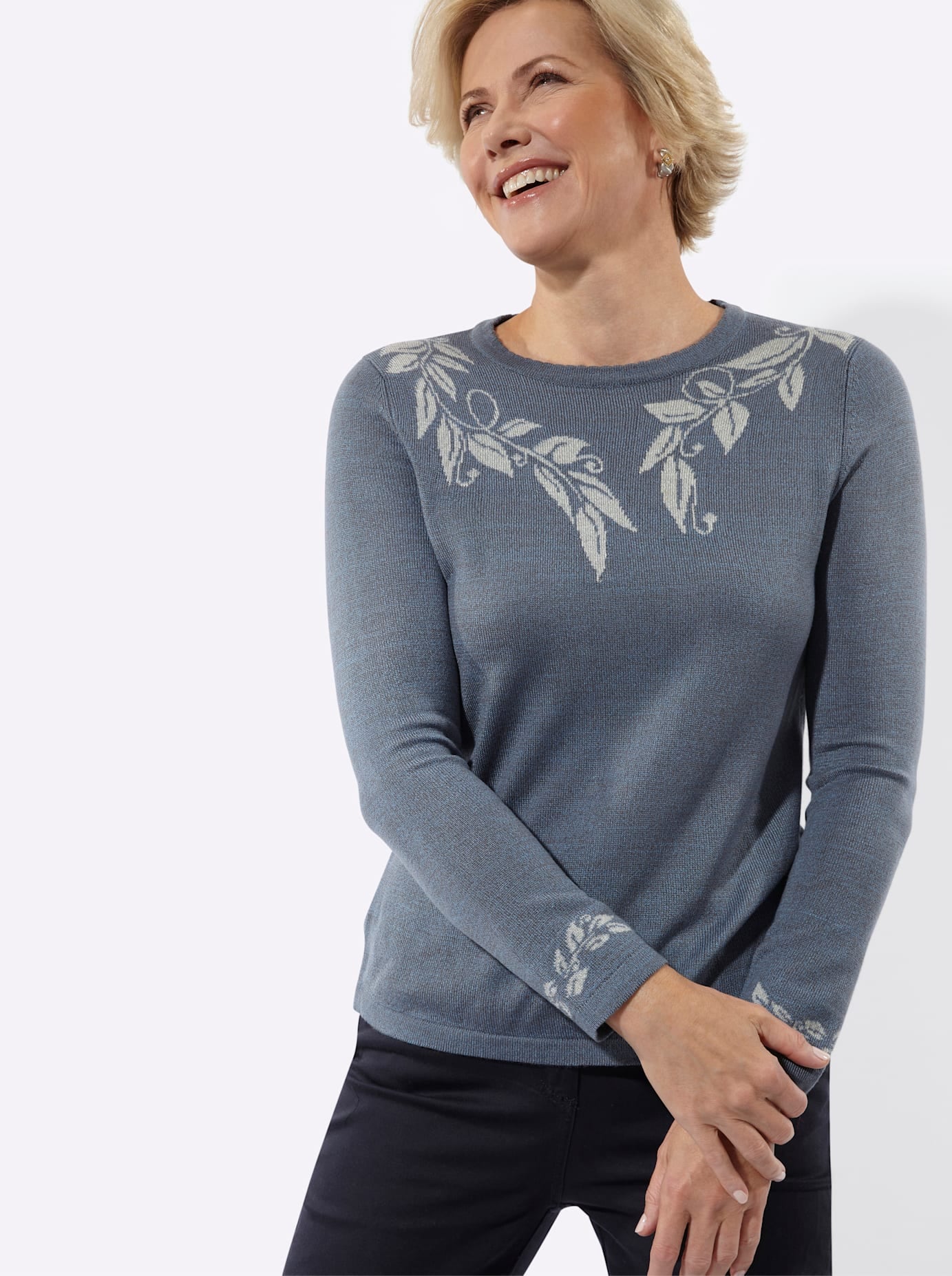 Classic Basics Pull à col rond »Stehkragen-Pullover«