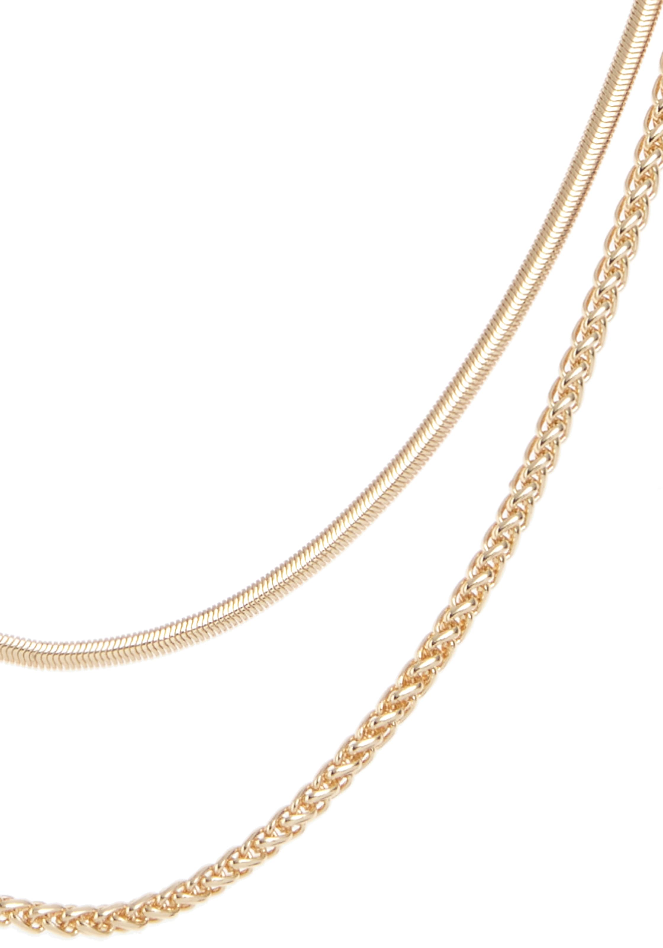LASCANA Collier 2-reihige Halskette, Schlangenkette