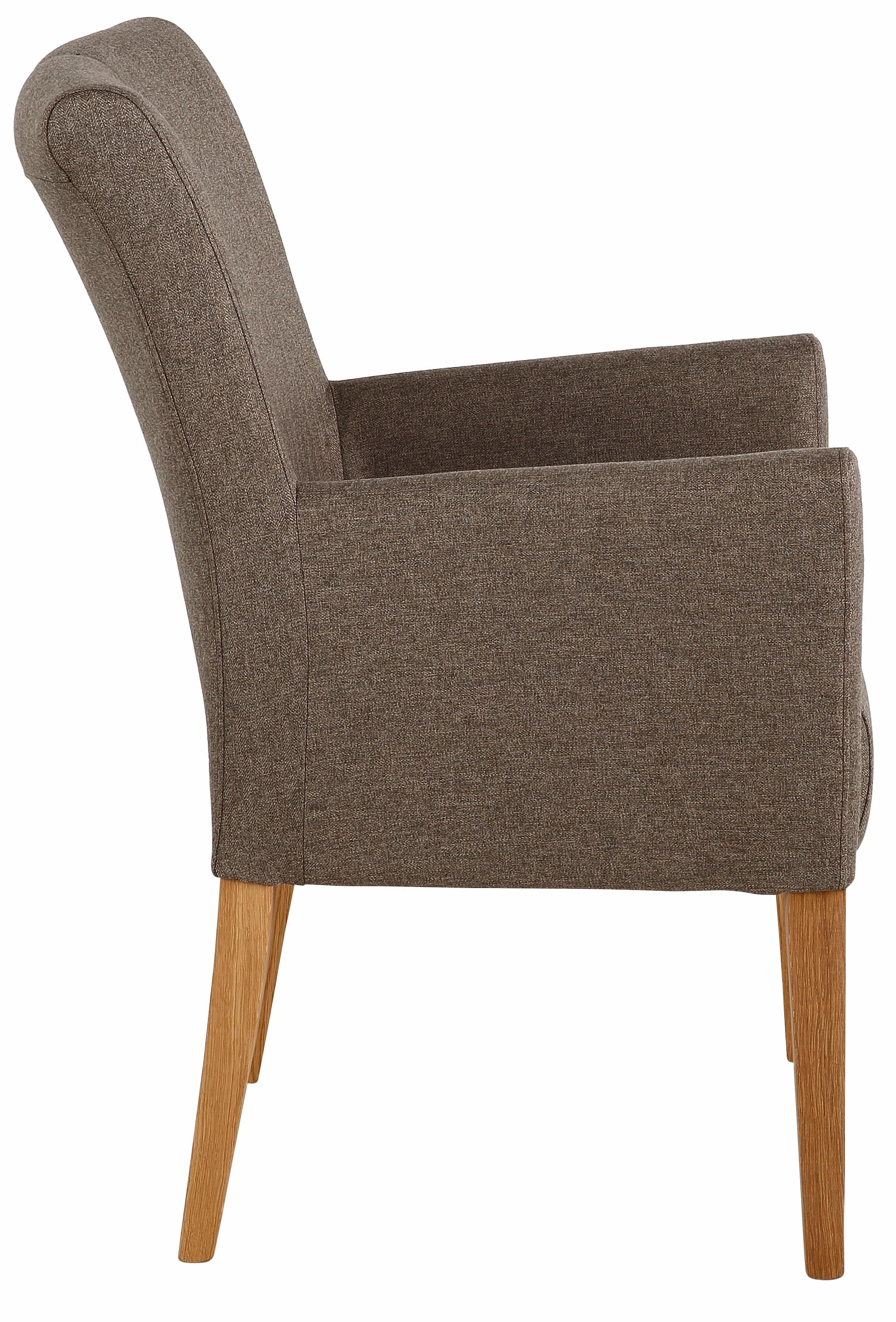 Home affaire Armlehnstuhl »King BESTSELLER!« () Esszimmerstuhl mit bequemer Polsterung, Esszimmersessel mit Armlehnen