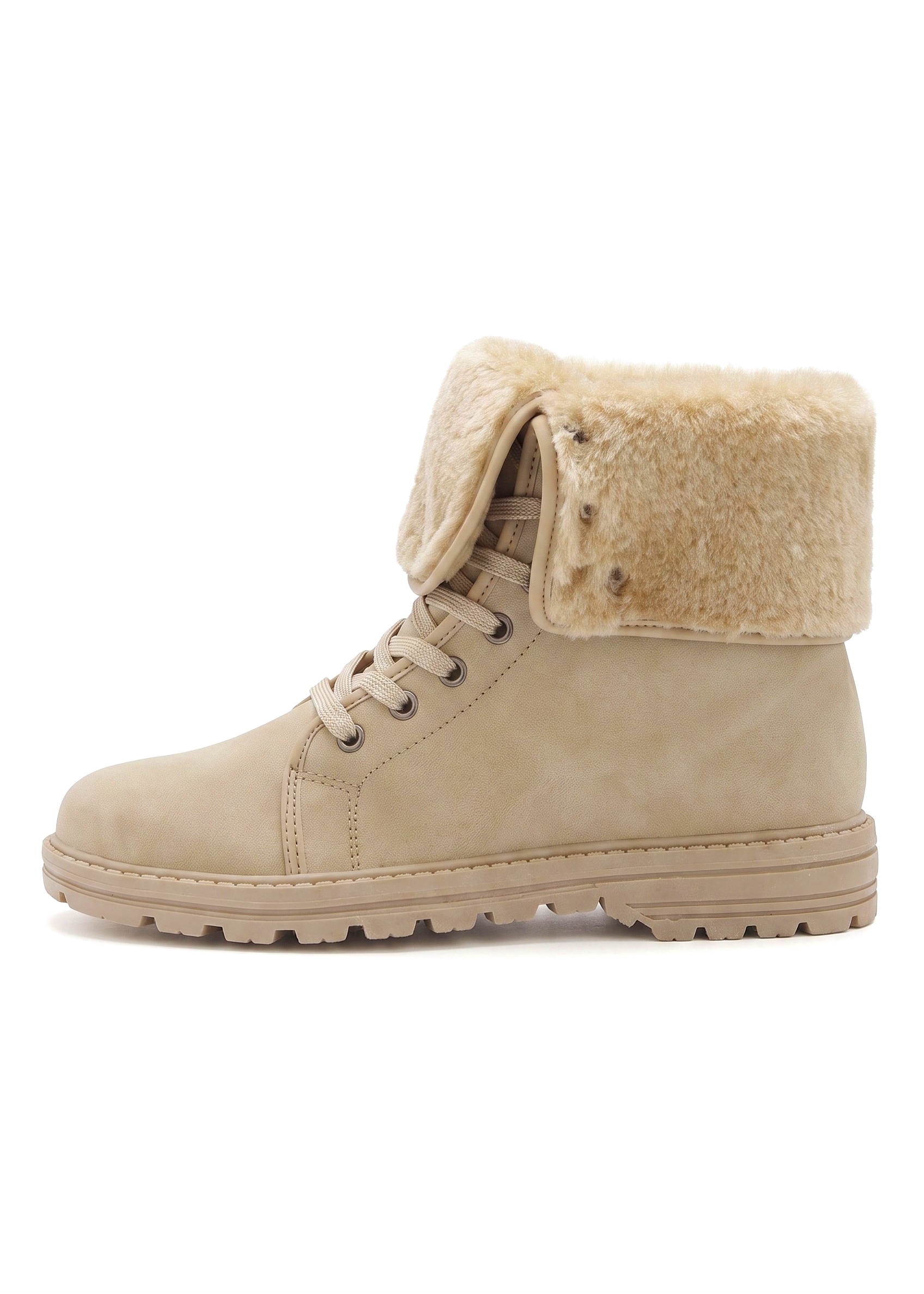 LASCANA Bottines »Boots, Stiefel,«  avec application en fausse fourrure VEGAN