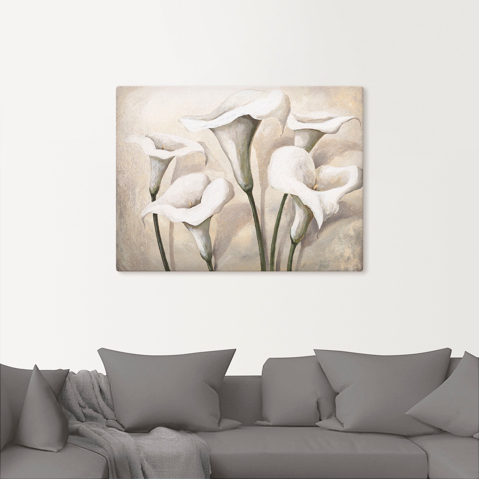 Artland Tableau sur toile »Callas I« Fleurs 1 cuis tlg. tendu sur cadre en bois