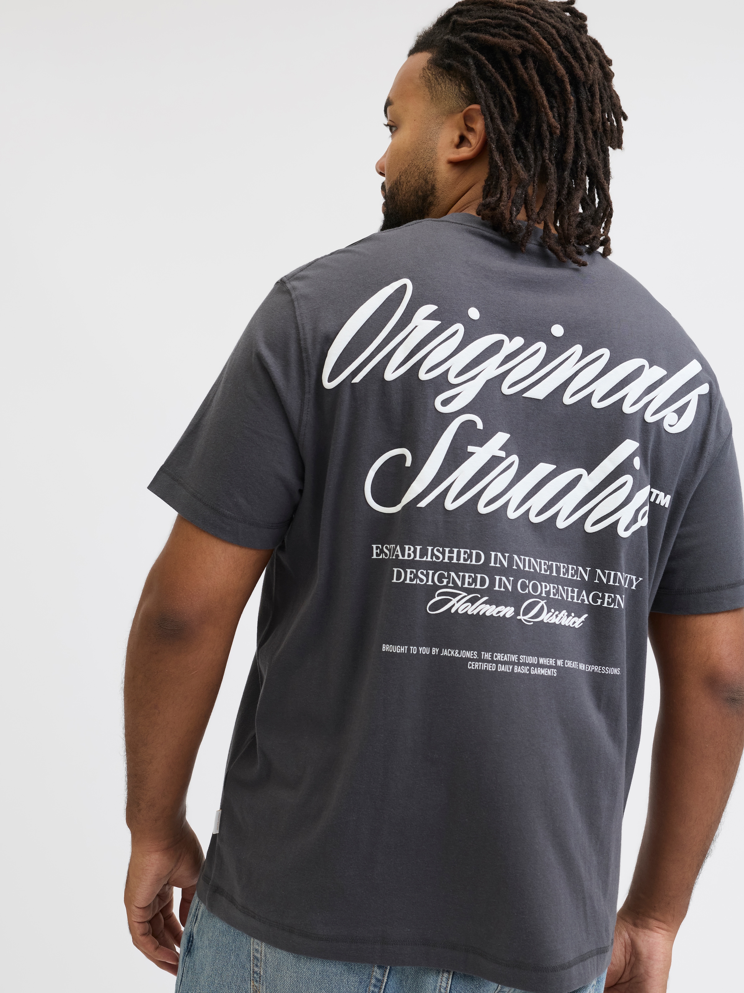 Jack & Jones PlusSize Kurzarmshirt »JORNORREBRO TYPO TEE SS CREW NECK  PLS«, mit Schriftzug
