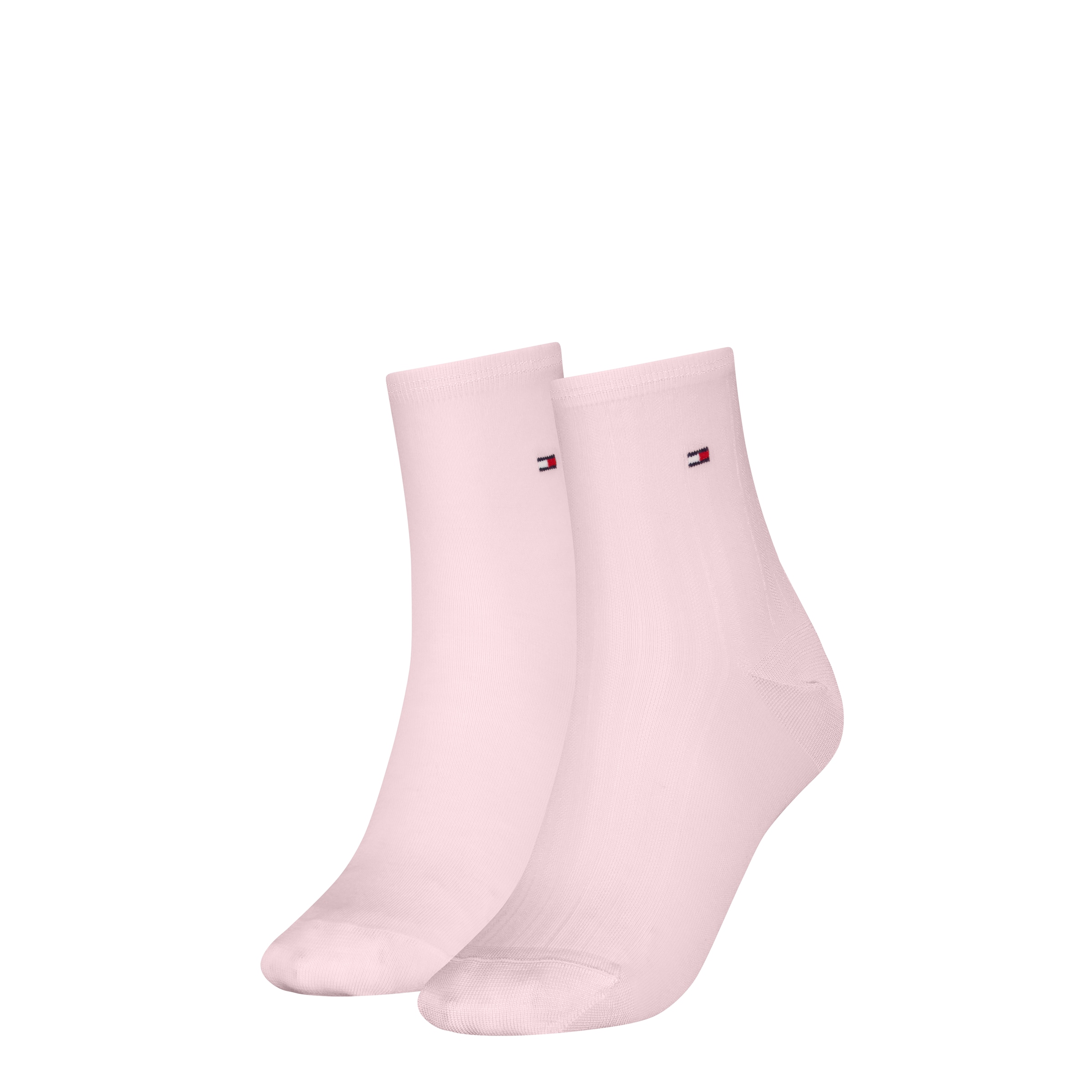 Tommy Hilfiger Chaussettes courtes »TH WOMEN SHORT SOCK 2P SHINE« 2 Paar,  mit feinem Rippendetail