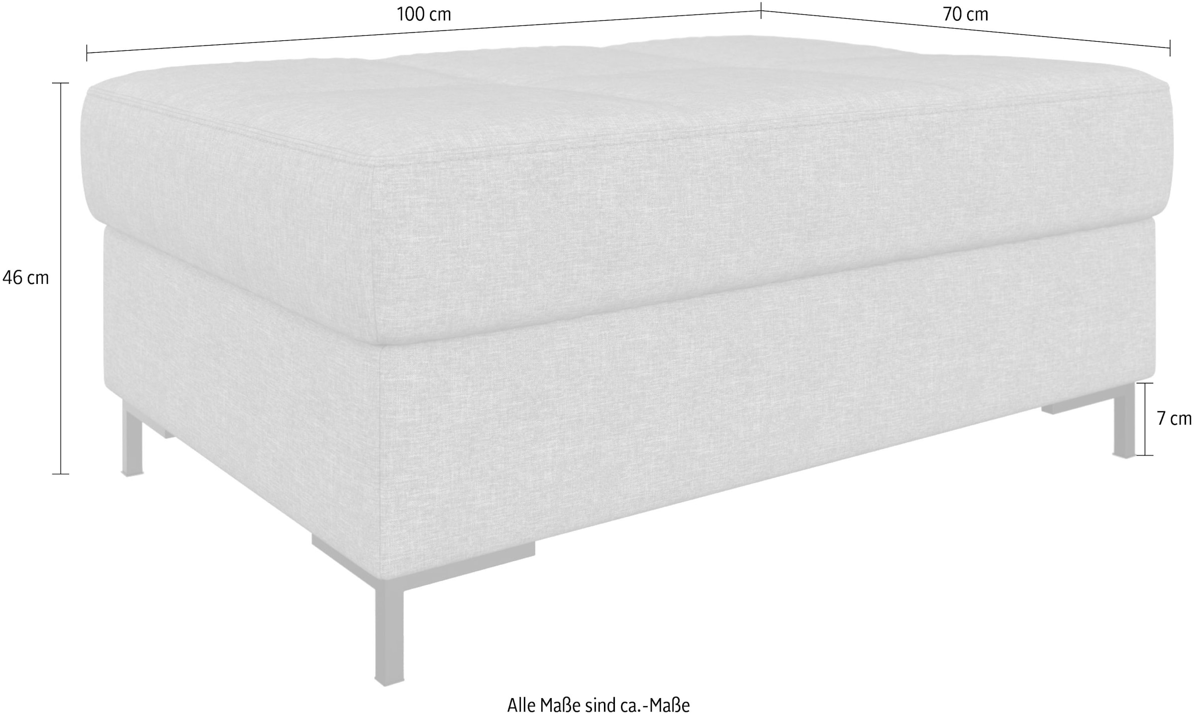 DOMO collection Polsterhocker »Capelo« inklusive Federkern