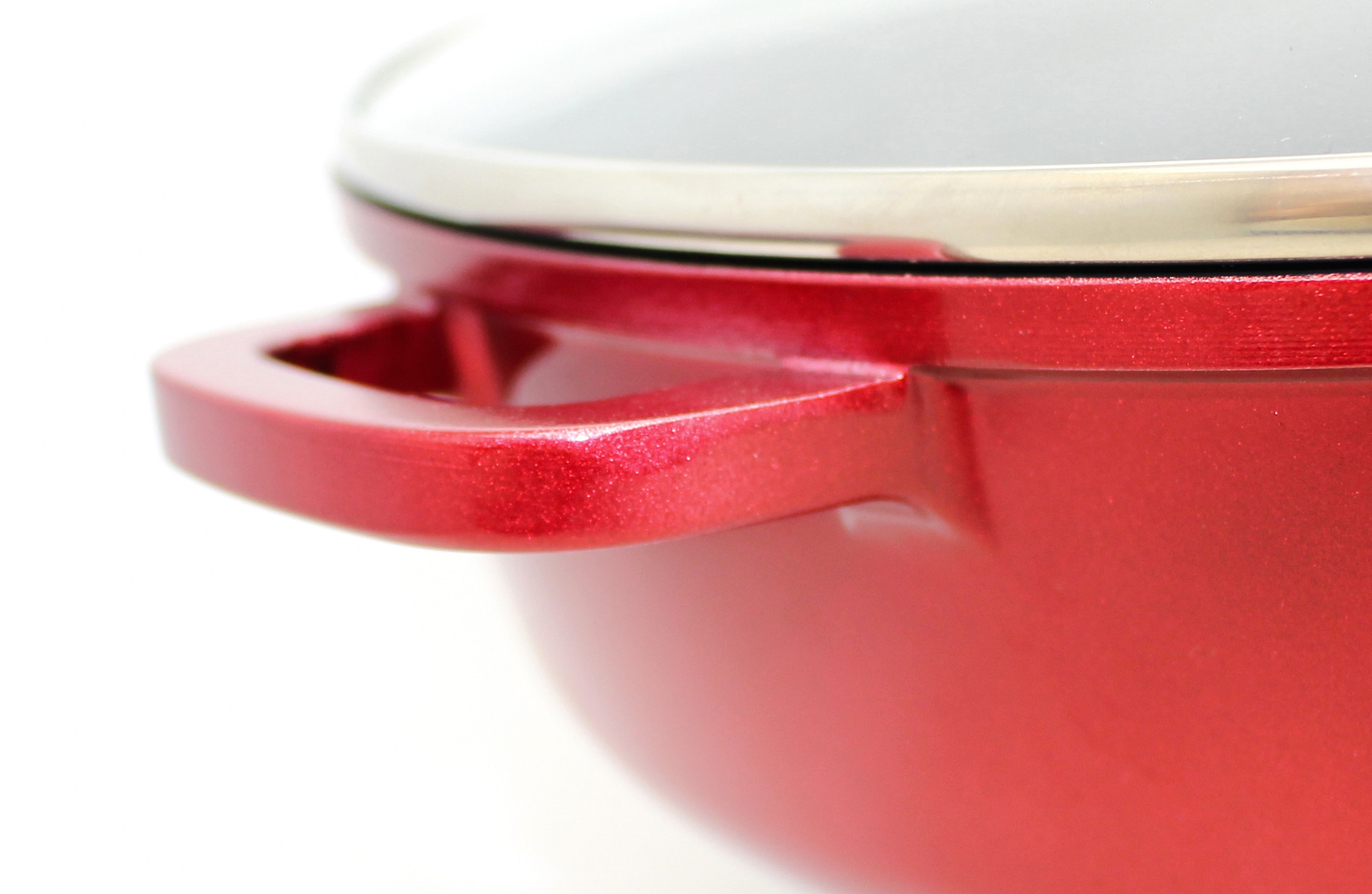 Elo Poêle de service »Rubino, Pfanne mit Glasdeckel« Aluminiumguss 1 cuis tlg. mit Glitzer-Glamour-Effekt aussen