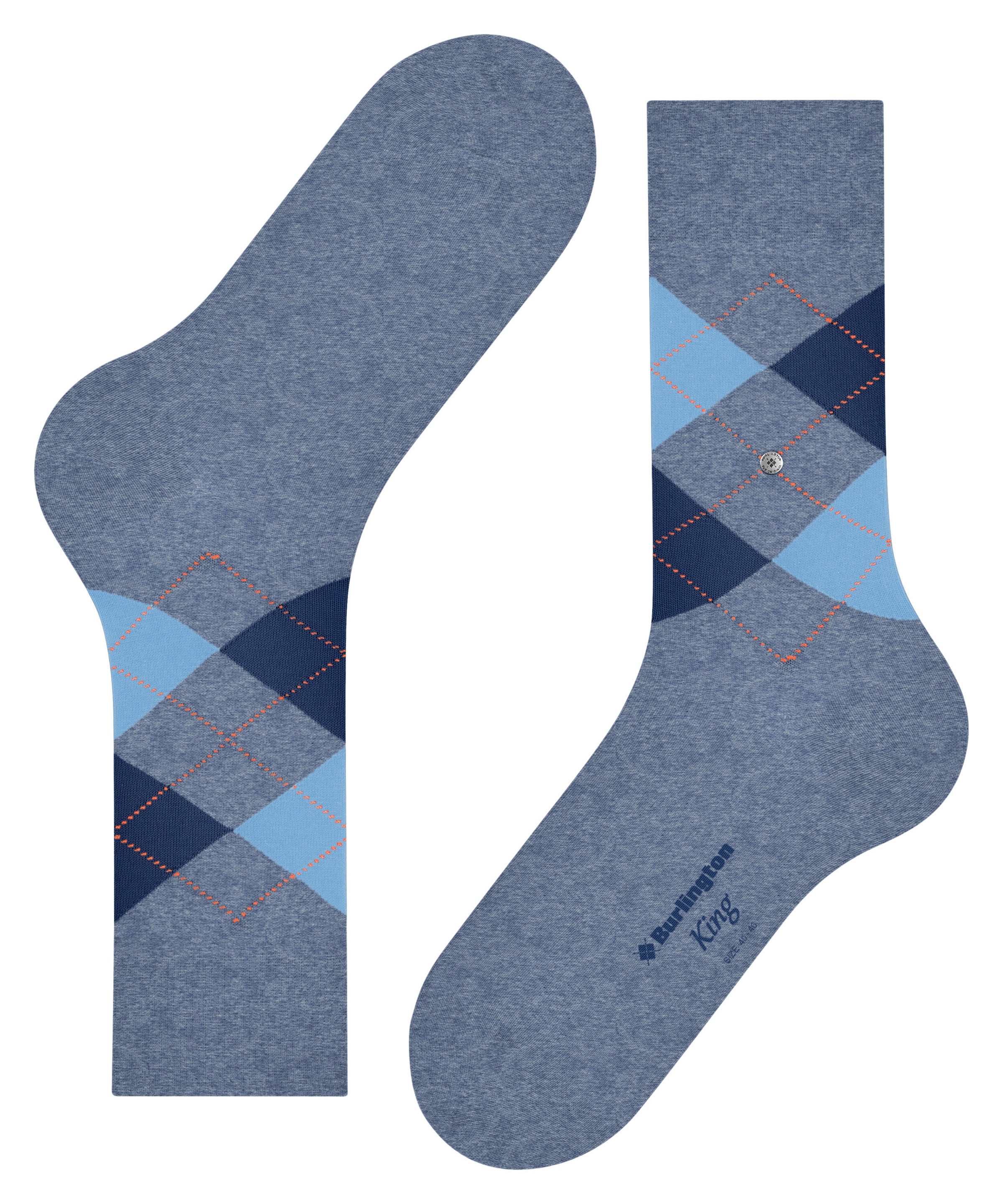 Burlington Chaussettes »King« taille unique 40-46, motif argyle, clip Burlington