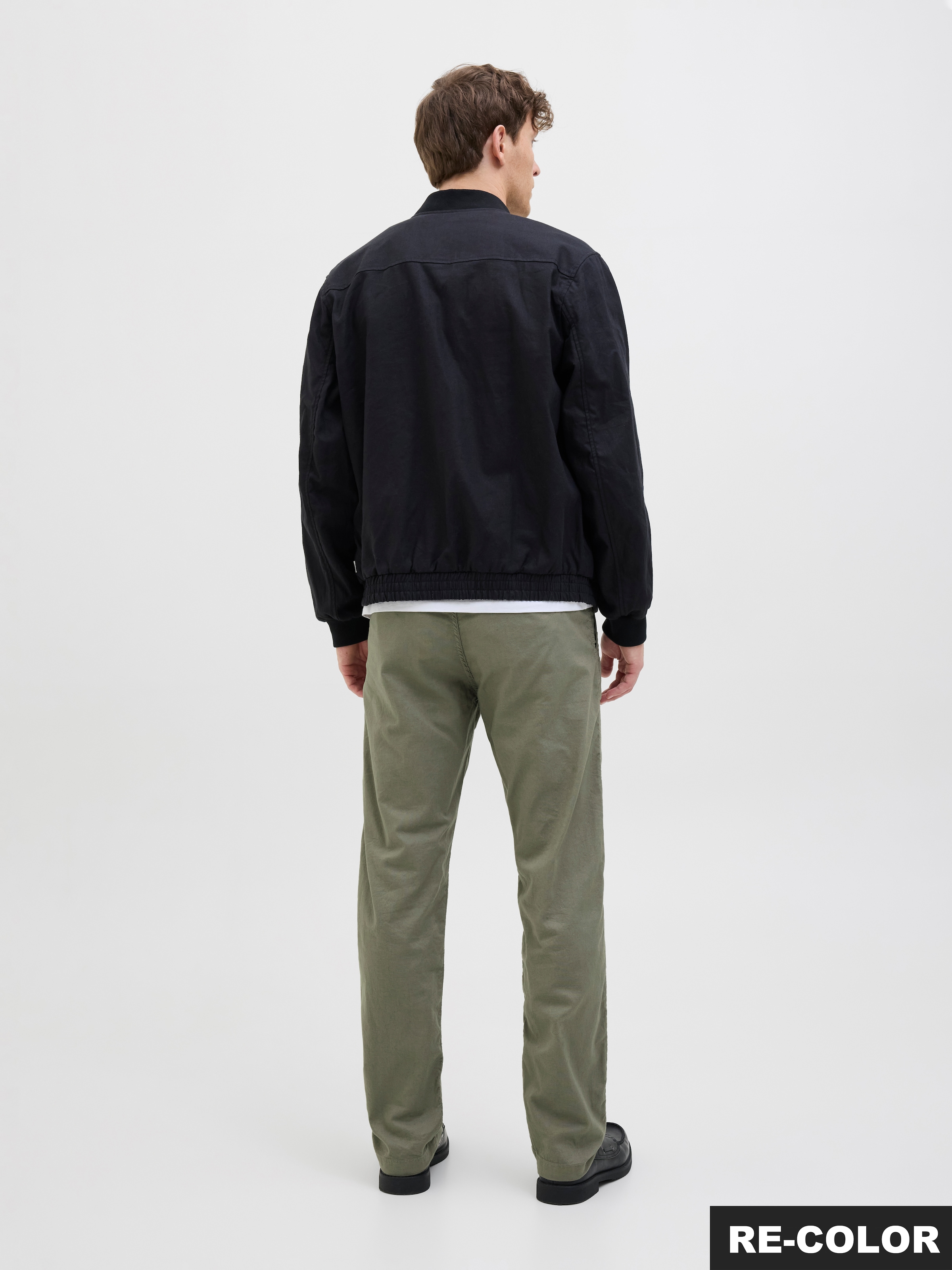 Jack & Jones Pantalon en tissu »JPSTKANE HYBRID BONDI JOGGER SN«  Baumwolle mit Leinen, locker geschnitten