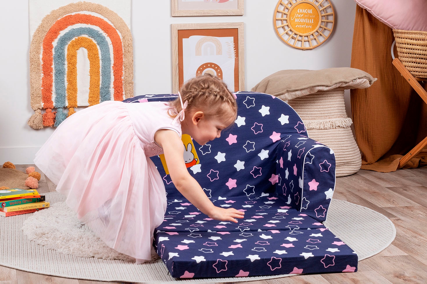 Knorrtoys® Sofa »Star, blue pink« für Kinder; Made in Europe
