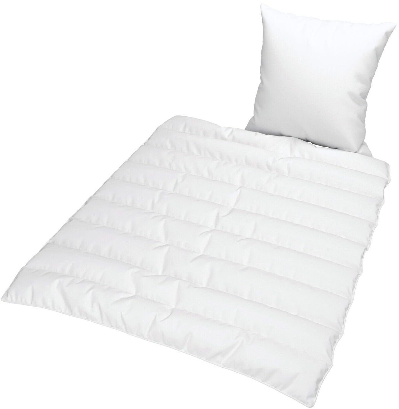 Jekatex Microfaserbettdecke + Kopfkissen »Schlafkomfort fürs ganze Jahr!« 2-tlg oder 4-tlg, Bettenset 135x200/155x220+80x80/40x80cm