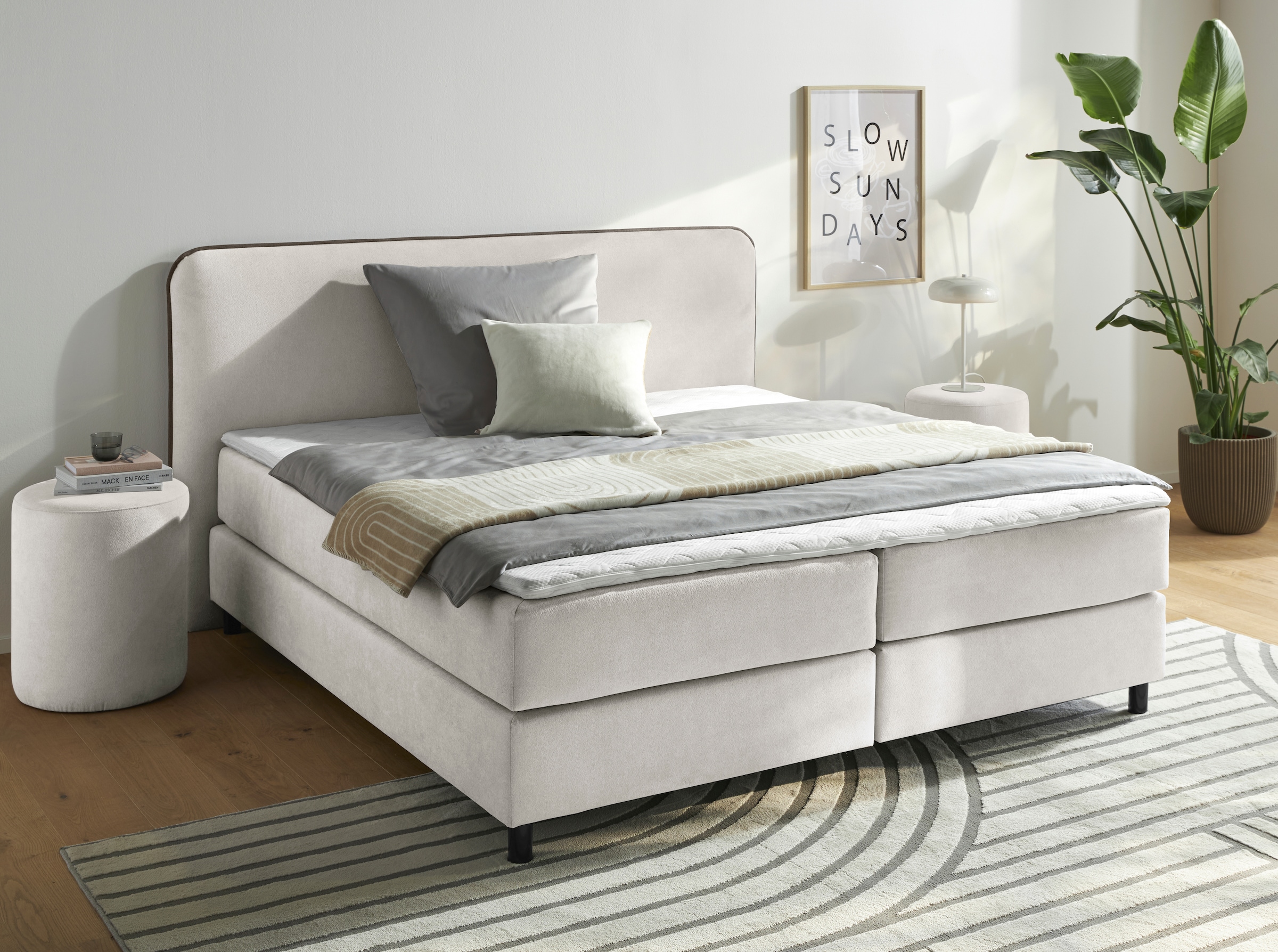 s.Oliver Boxspringbett »Kuhmo in verschiedenen Grössen inkl. Topper« wahlweise mit Bonnell- oder TTFK-Matratze in H2, H3 o. H4 erhältlich
