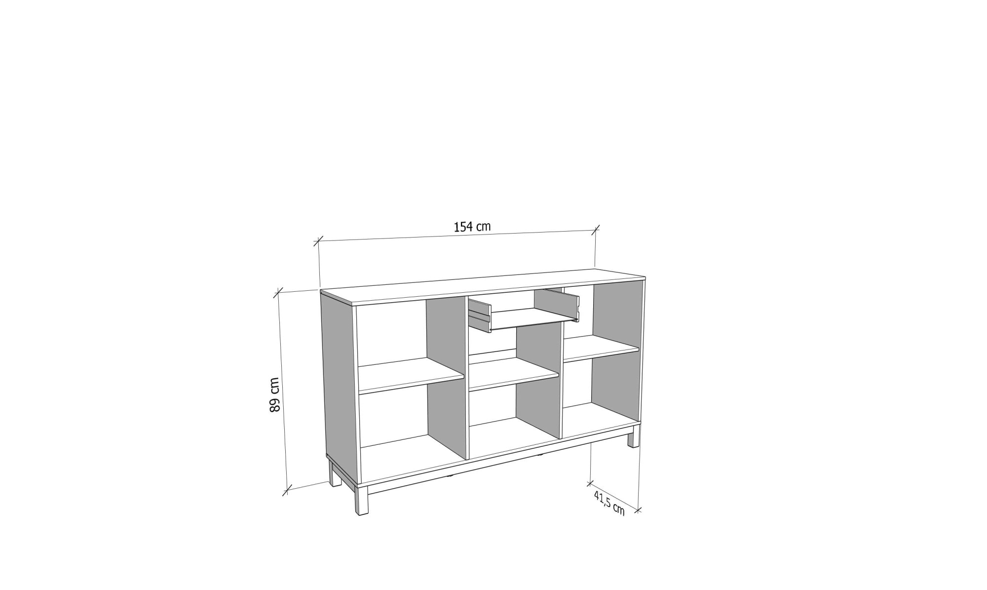 Home affaire Sideboard »Essex, Kommode, Kombikommode, Anrichte, Schrank« Modernes Sideboard: Kaschmir-Dekor, 3 Türen & 1 Schublade