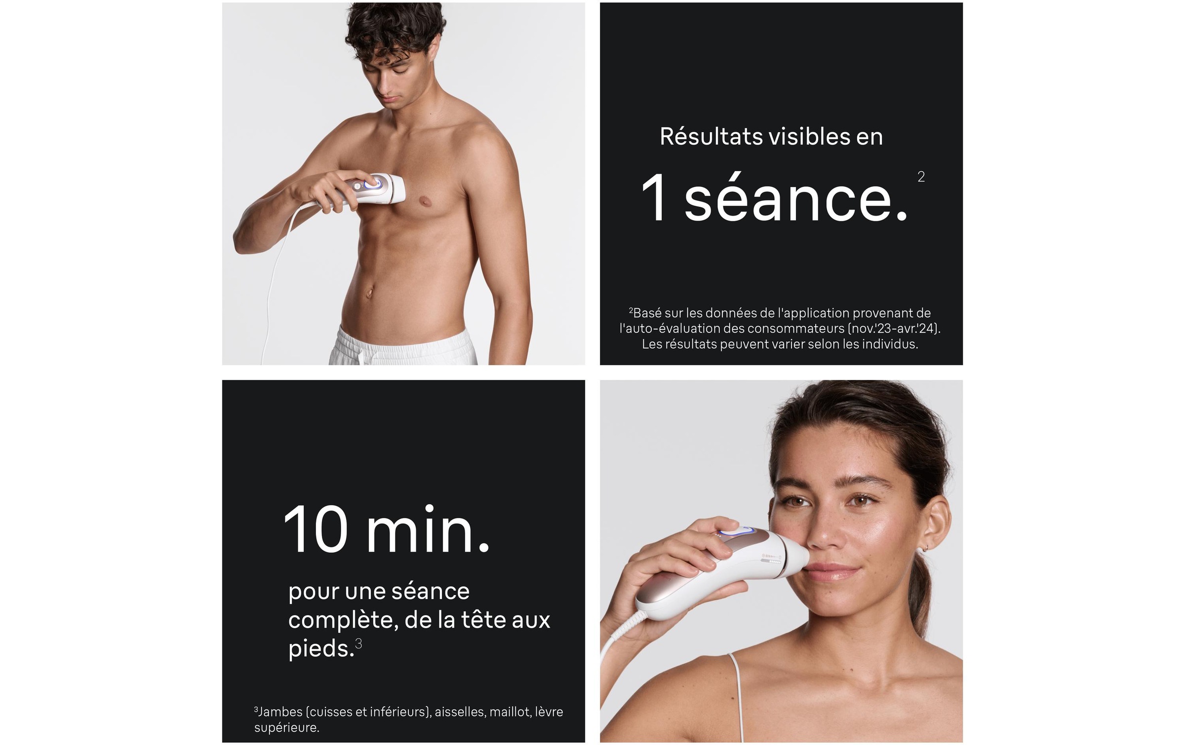 Braun IPL-Haarentferner »Skin i-expert Pro IPL PL7431« 400.000 Lichtimpulse mit kostenloser App, 4 smarte Aufsätze, Tasche