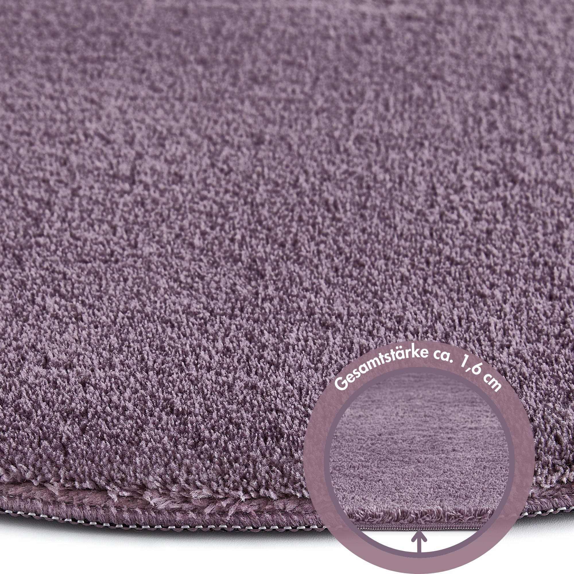 Andiamo Badematte »Arezzo« Höhe 16 mm rutschhemmend beschichtet fussbodenheizungsgeeignet | schnell trocknend Uni Farben, weich & kuschelig, auch in rund und als 2er Set erhältlich