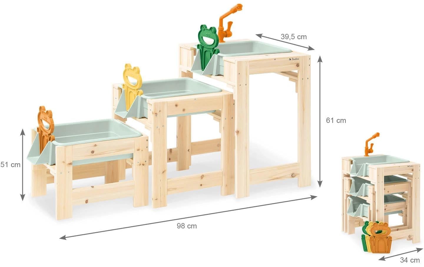 Pinolino® Wasserspieltisch »Frolino», 3-tlg.«