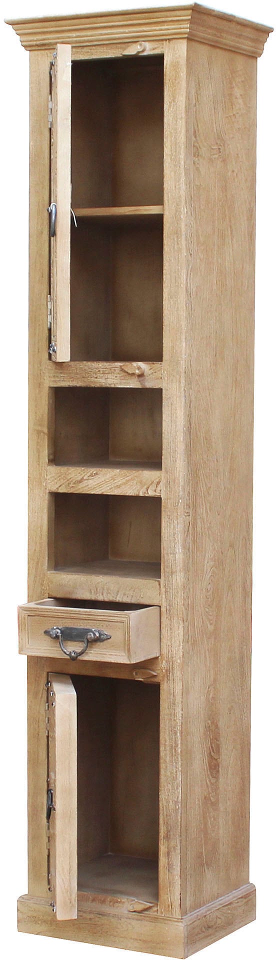 SIT Vitrines »Daipur mit Glastür und 1 Schubkasten. 2 offen Fächer« ornements sculptés, largeur 44/hauteur 188 cm