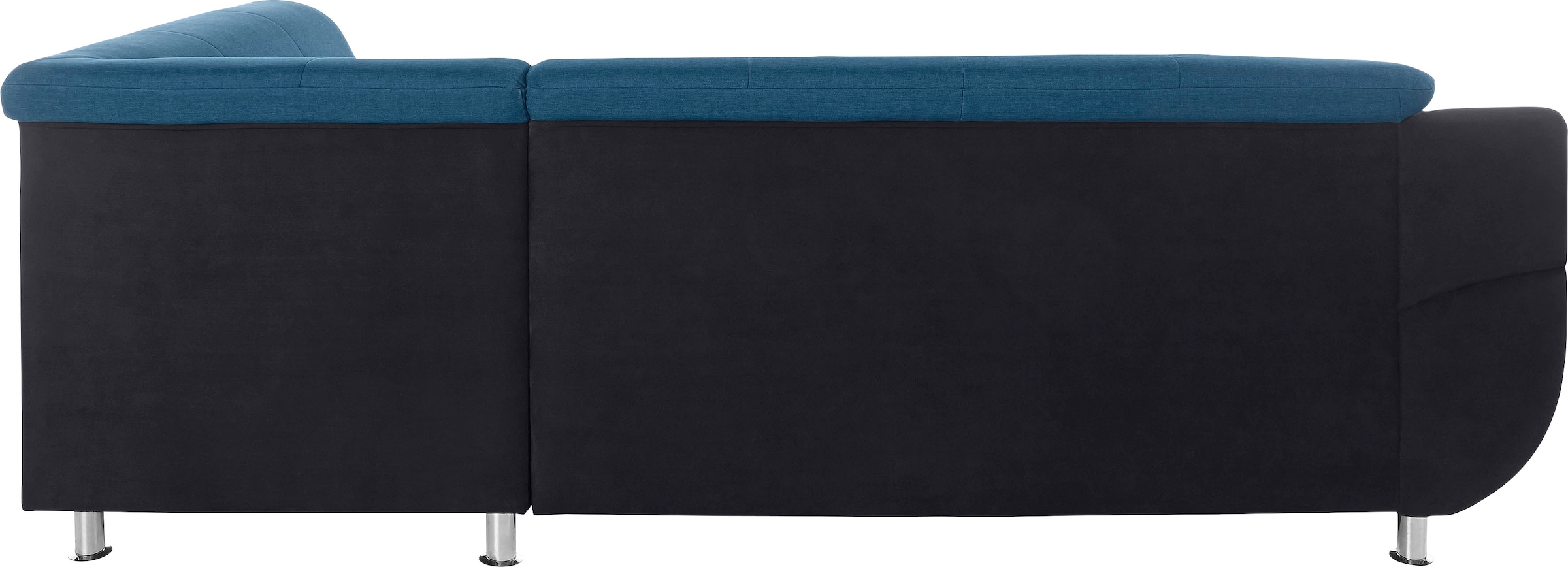 TRENDMANUFAKTUR Canapé d'angle »Rondo 3, zeitlos & bequem, Materialmix, L-Form, Breite 265cm« au choix avec ressorts pour plus de confort, au choix avec fonction lit
