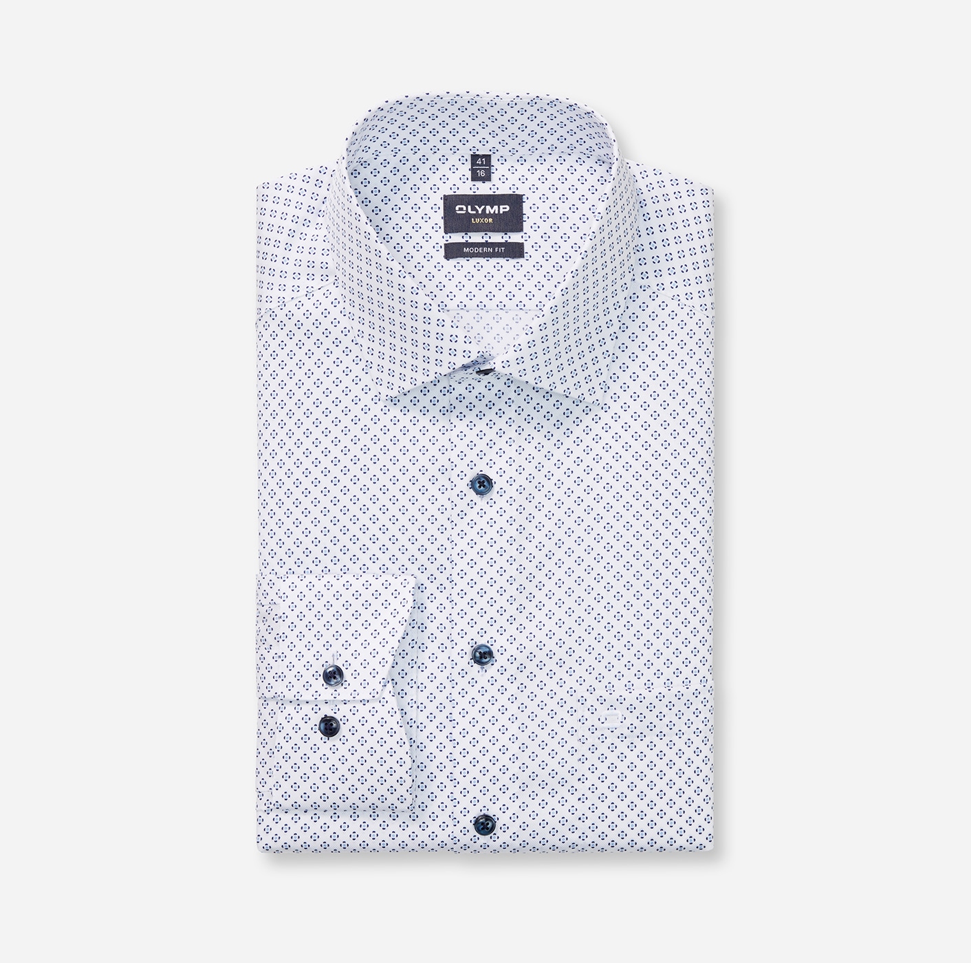 OLYMP Chemise à manches longues »Luxor modern fit« modern fit, Businesshemd, gemustert, New-Kentkragen