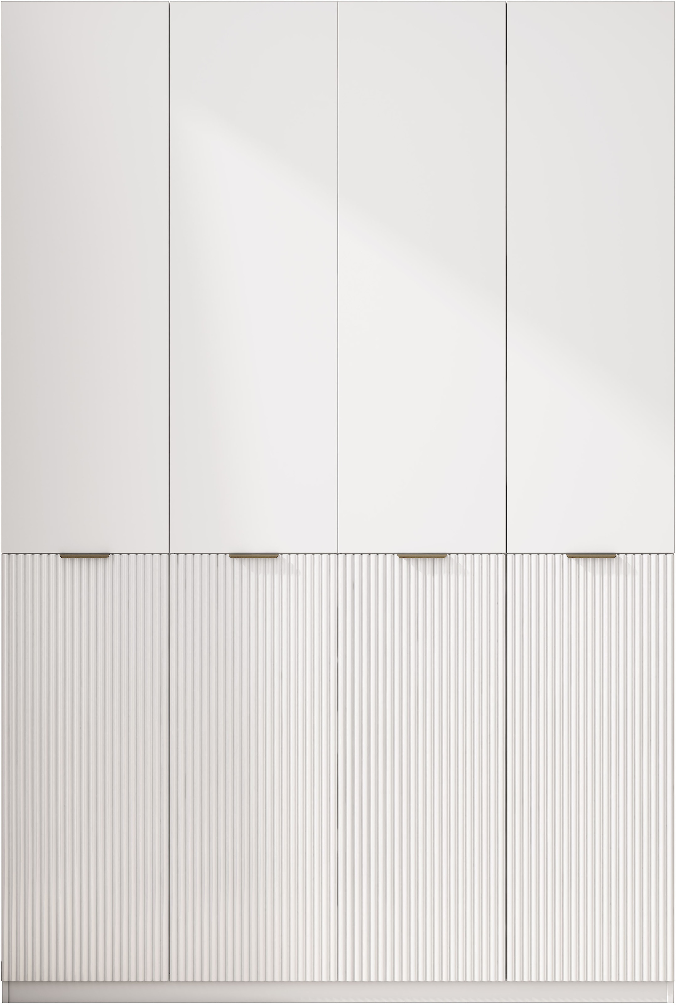 GOODproduct Kleiderschrank »Jorella Schlafzimmerschrank Garderobe mit Softclose« eleganter Schlafzimmerschrank Rillendesign Trend Breite 161cm