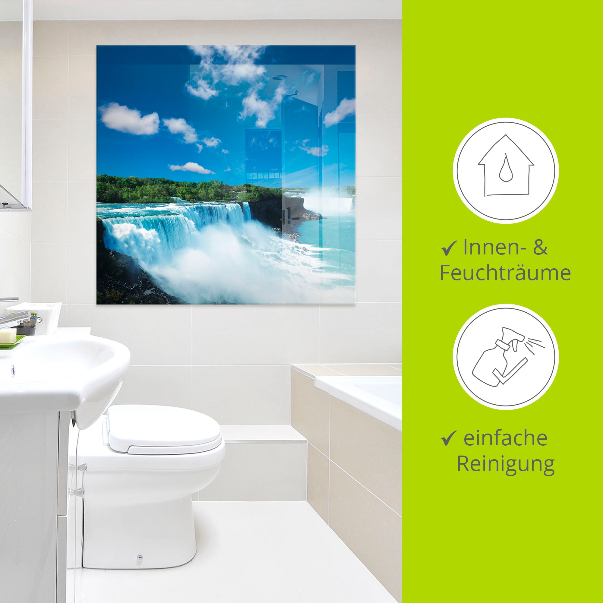 Artland Glasbild »Niagara« Gewässer 1 Stk. tlg. in verschiedenen Grössen