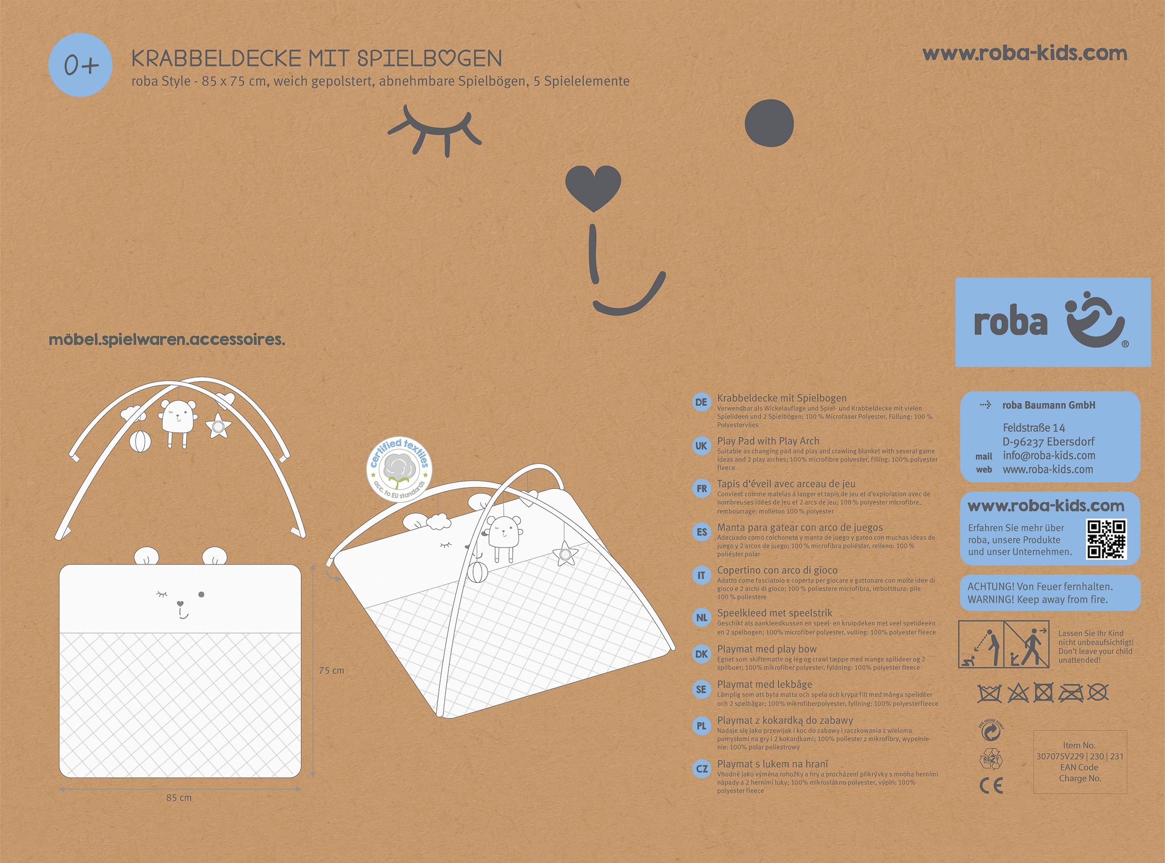 roba® Spielbogen »Style« inkl. 5 Spielelementen