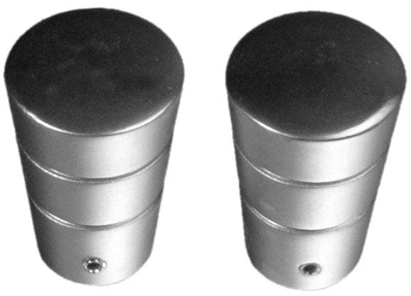 Liedeco Embout de tringle à rideaux »Concav mit Rille« pour tringles à rideaux Ø 16 mm