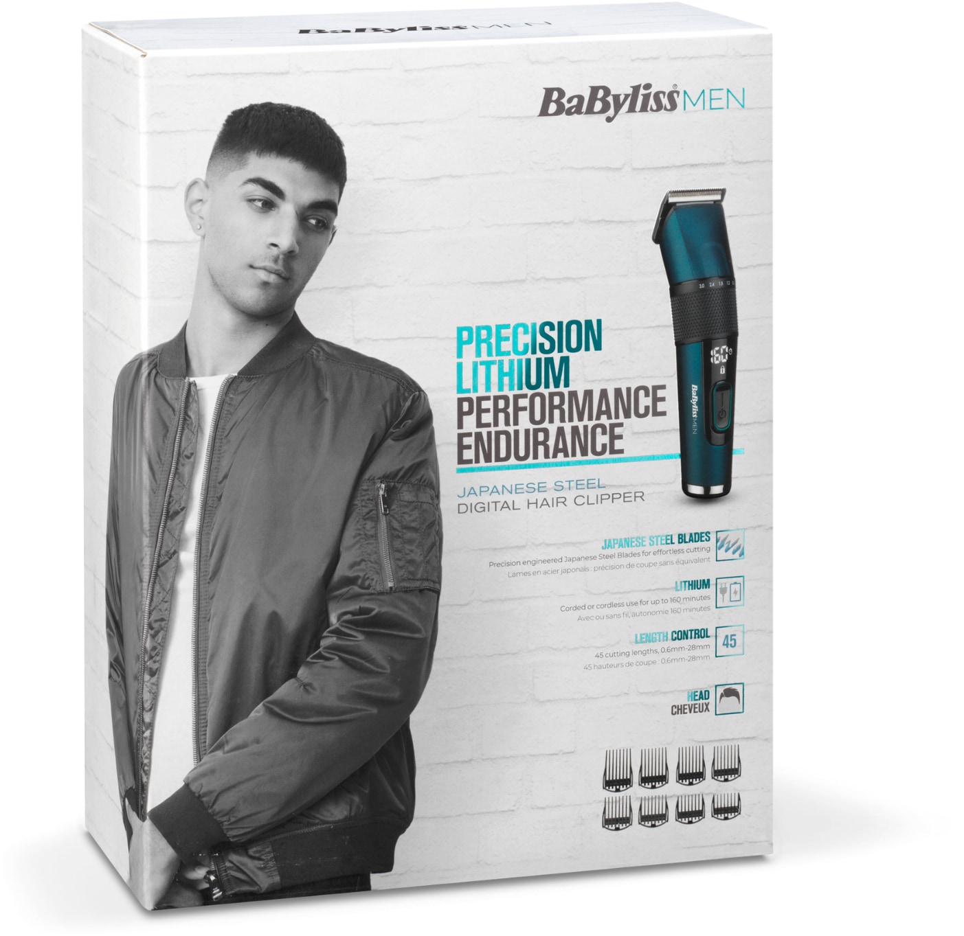 BaByliss Haarschneider »Japanese Steel Haarschneider, E990E« 8 Aufsätze Präzisionsklingen aus japanischem Edelstahl, 45 Schnittlängen