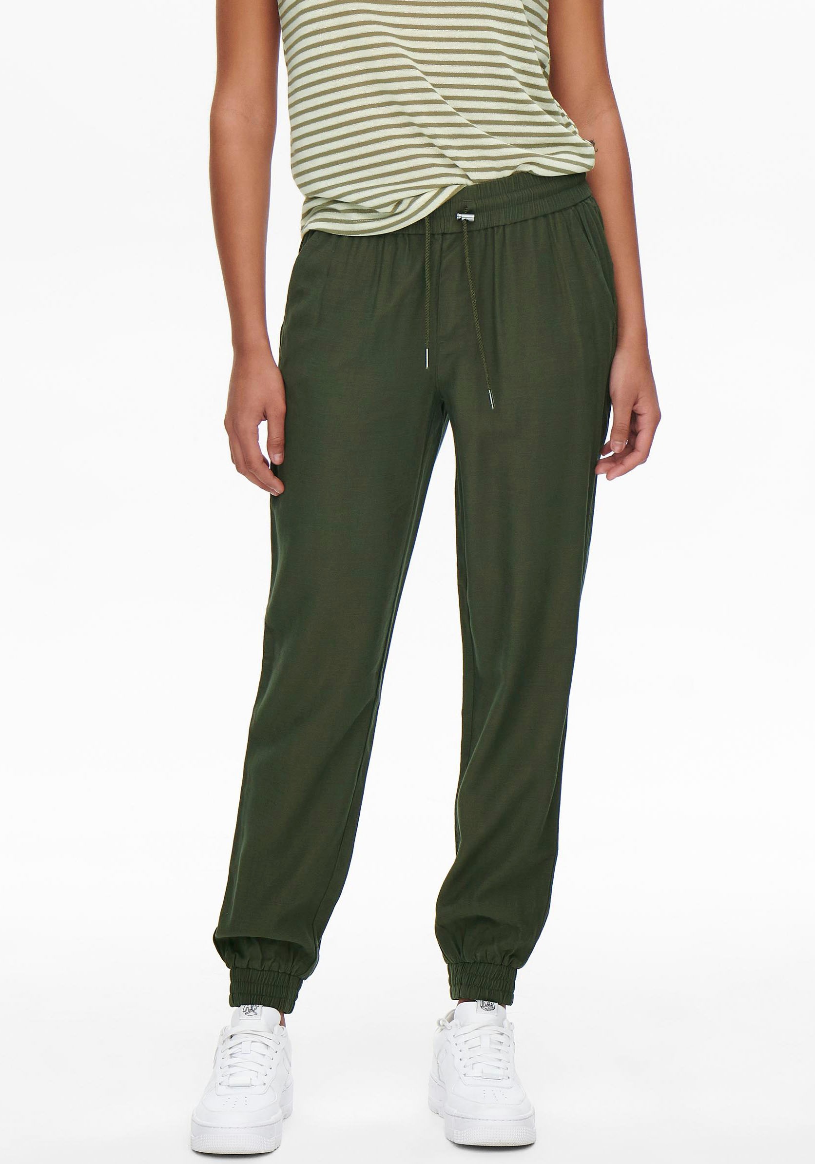 ONLY Jogger Pants »ONLKELDA-EMERY MW PULL-UP PANTS«