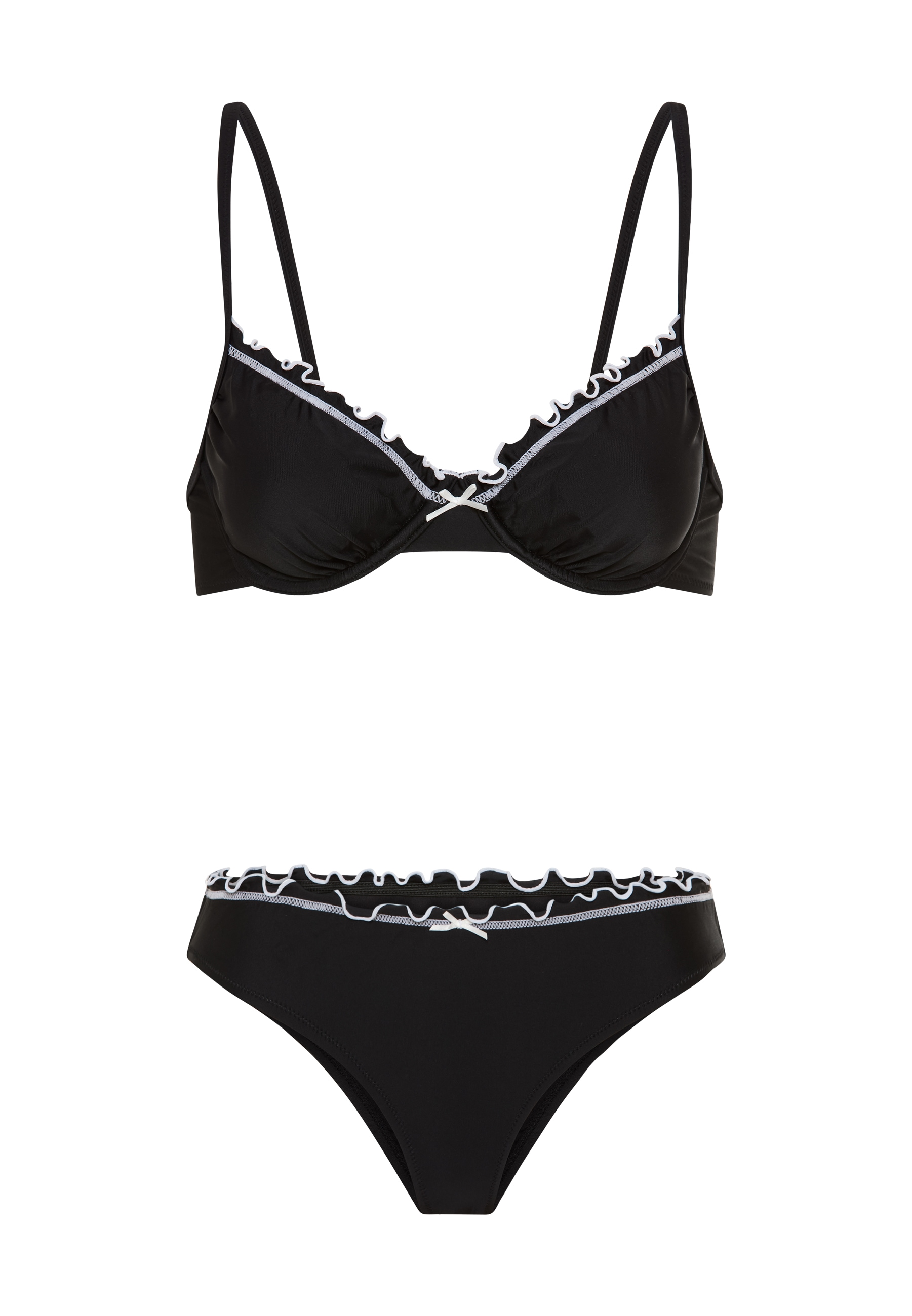 LSCN by LASCANA Bikini à armatures mit verspielten Rüschen- und Schleifendetails