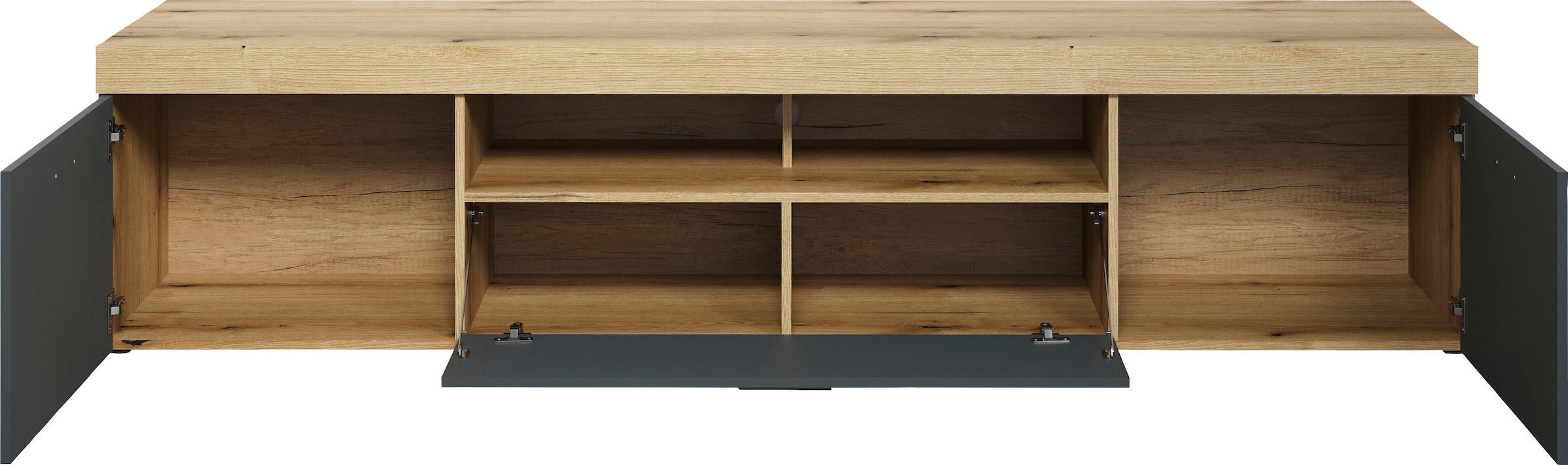 Home affaire Table basse »Tyler TV-Kommode« Packung, 1 cuis tlg. TV-Lowboard, Hirnholzapplikationen, Breite 230 cm