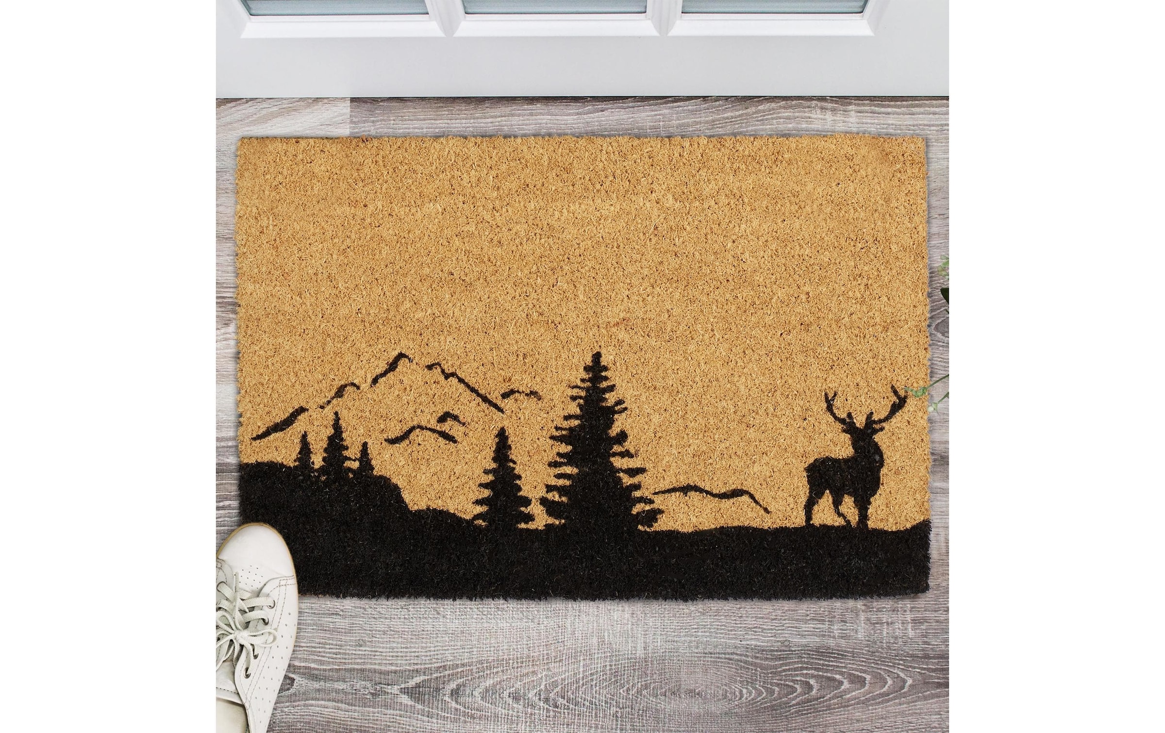 relaxdays Tapis de sol »Hirsch & Bäume 42 cm x 62 cm«