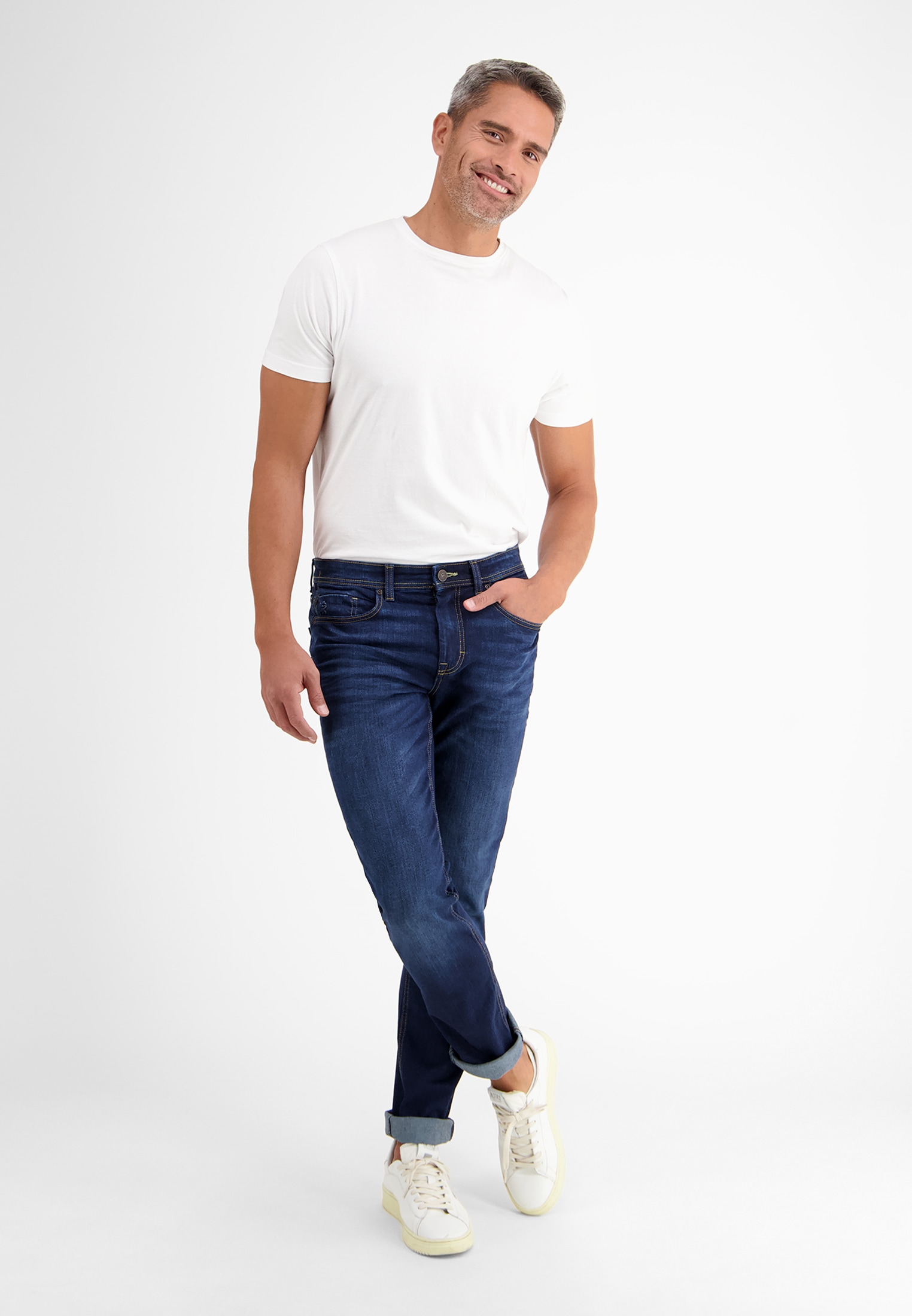 LERROS Jeans Relax-fit »BAXTER 5-Pocket-Denim im Used-Look, RELAXED FIT« Herren Jeans, Stretchkomfort, Gerader Schnitt