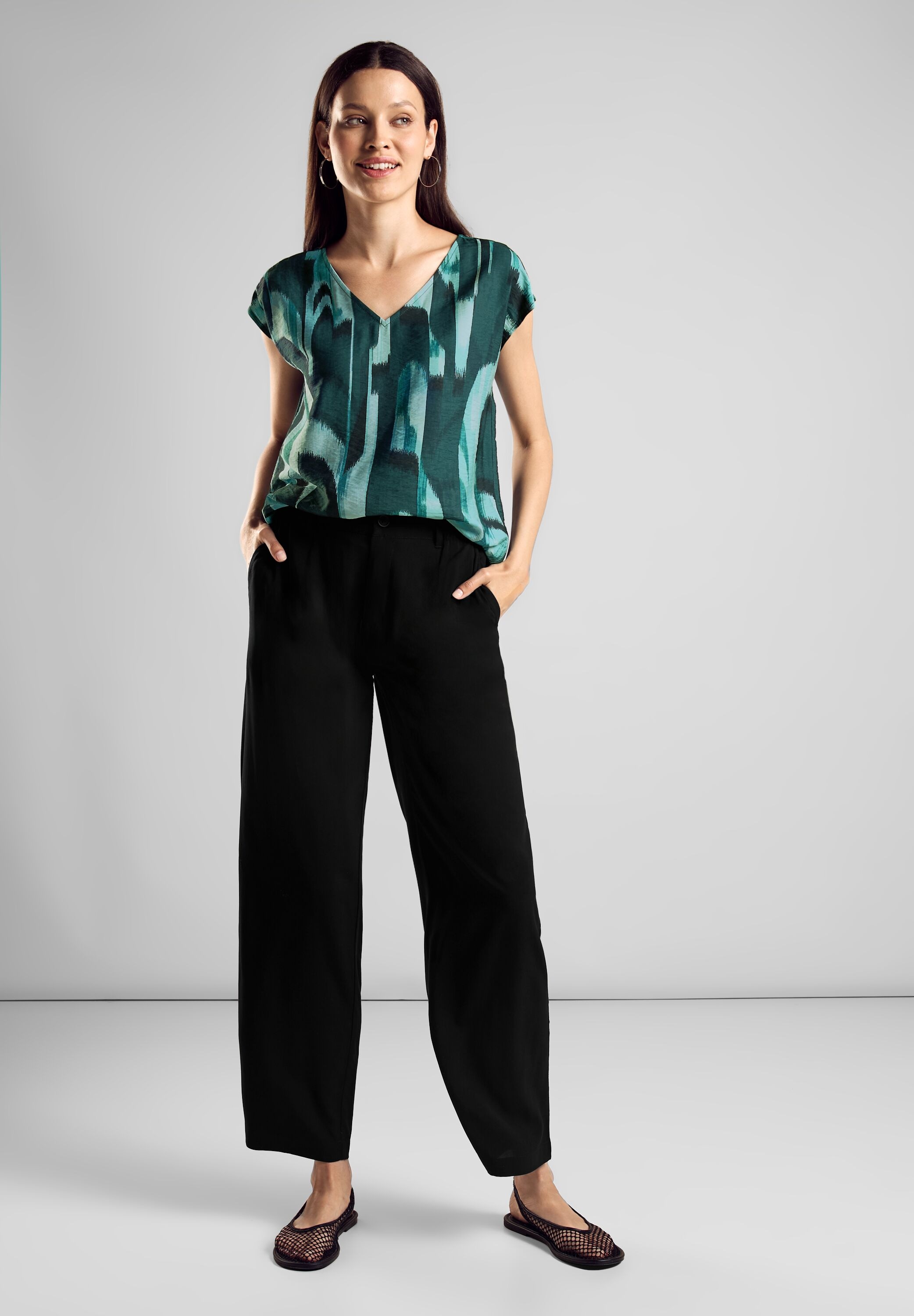 STREET ONE Blouse à manches courtes mit Allover-Druck