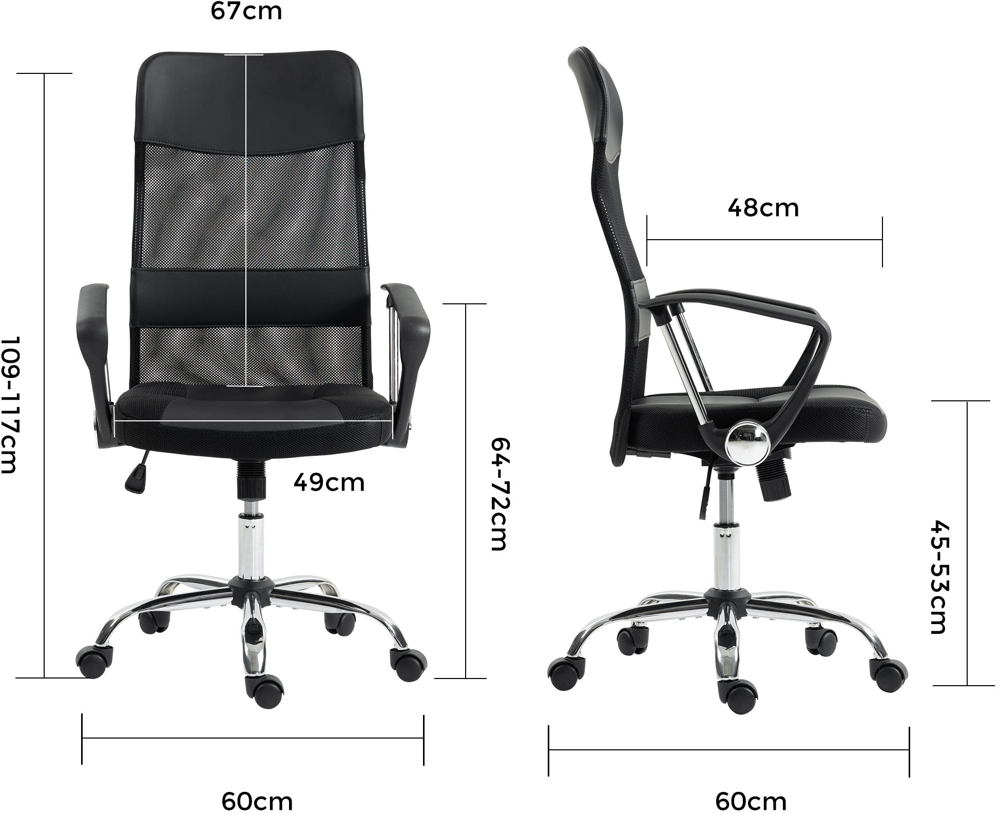 Duo Collection Bürostuhl »Regensburg« () mit verchromten Fusskreuz, Chefsessel
