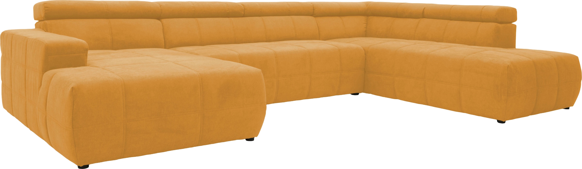 GOODproduct Wohnlandschaft »Ballerup 359 x 228 cm, auch mit verstellbarer Sitztiefe« Kopfteile verstellbar, aus pflegeleichtem, weichem Bezugsstoff, U-Form