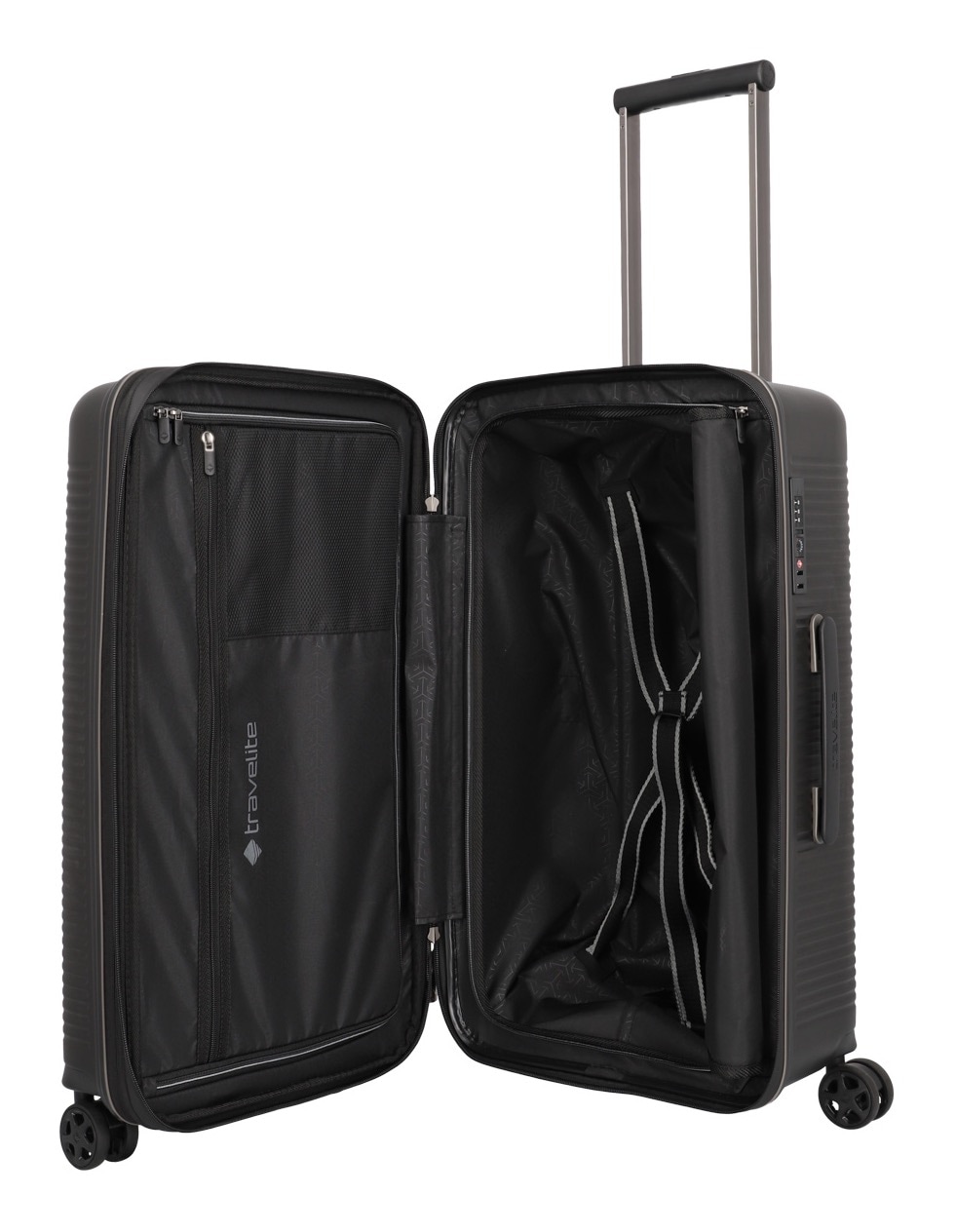 travelite Hartschalen-Trolley »ROOMER Trunk Reisekoffer Hartschale« 66 l 4 Rollen TSA-Schloss – robustes Reisegepäck im Trunk-Design