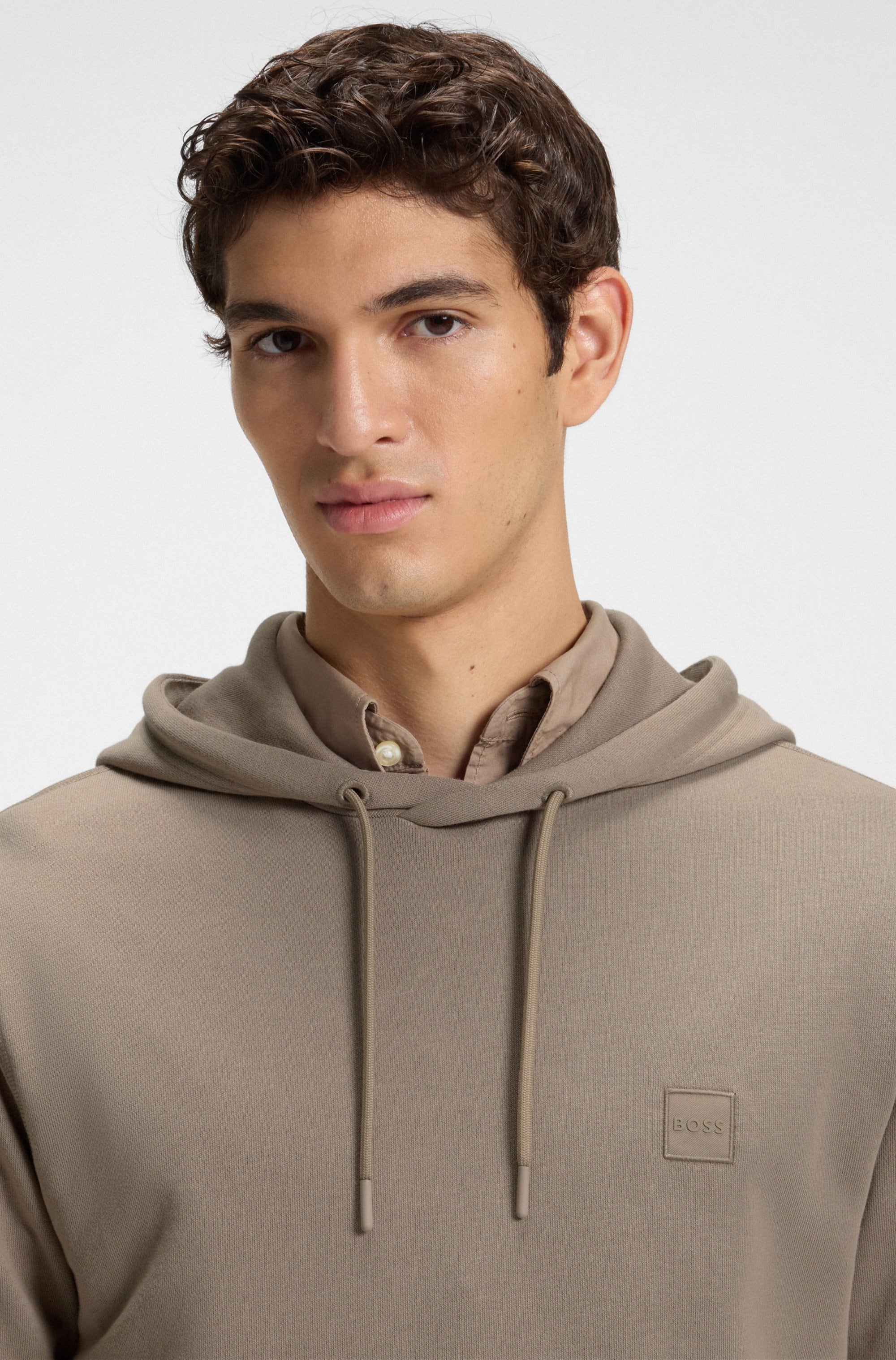 BOSS ORANGE Sweat à capuche »Wetalk« mit gesticktem BOSS Markenlabel