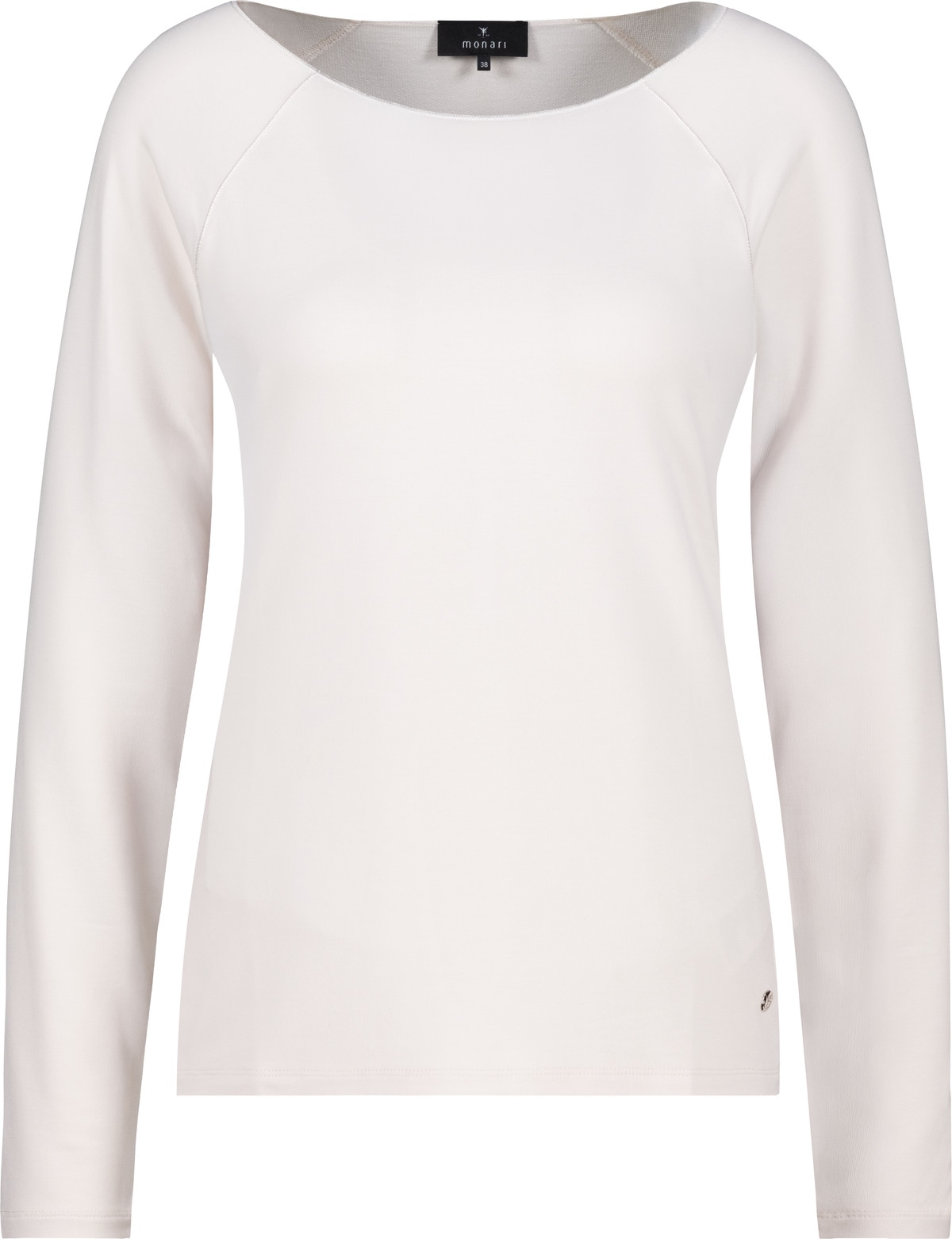 Monari T-shirt à manches longues »Basic« en mélange doux de viscose-modal, col rond