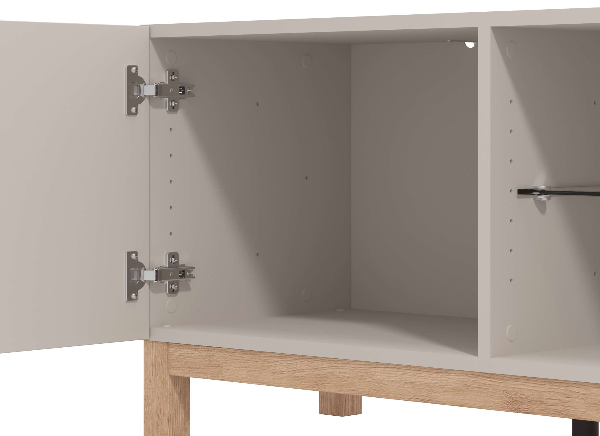 Home affaire Banc TV »Essex, TV-Board, TV-Kommode, TV-Schrank, TV-Unterschrank, TV-Möbel« Elegantes Lowboard (154 cm) in Kaschmir mit viel Stauraum