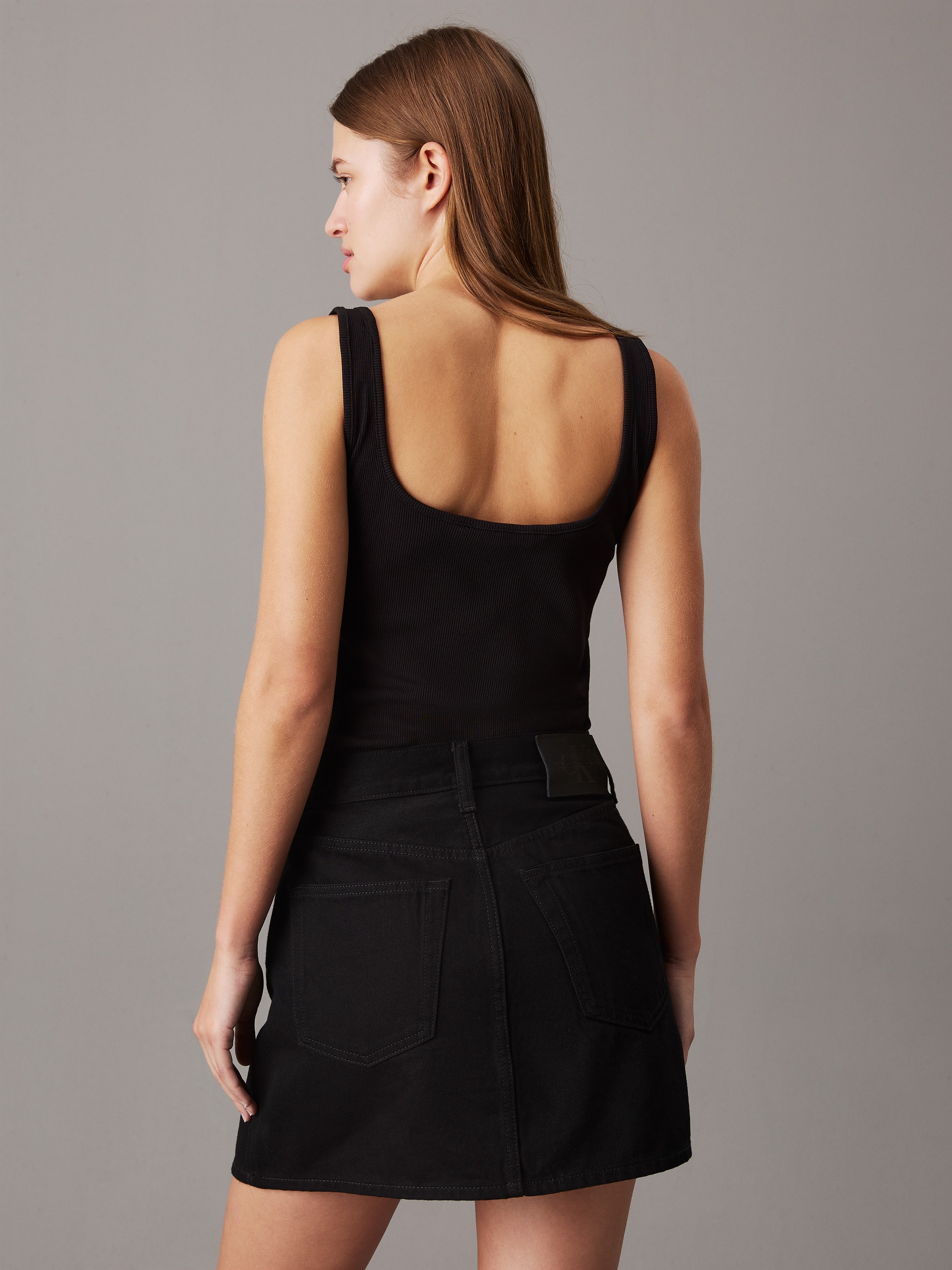 Calvin Klein Jeans Tanktop »CK RIB TANK TOP« mit eckigem Ausschnitt