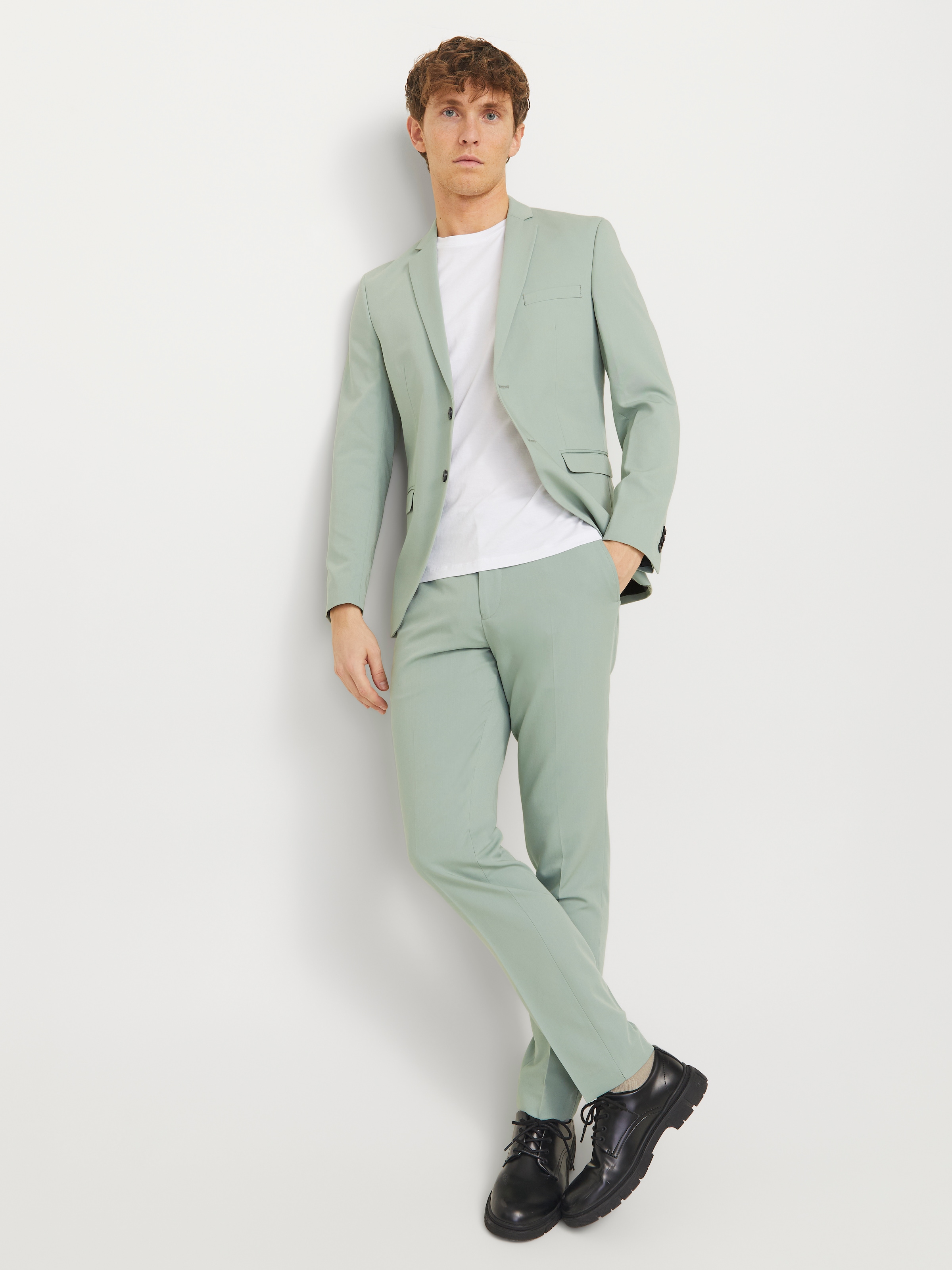 Jack & Jones Costume »JPRFRANCO  Extra schmal, pflegeleicht, stilvoll mit fallendem Revers« coupe slim Materialmix, slim fit
