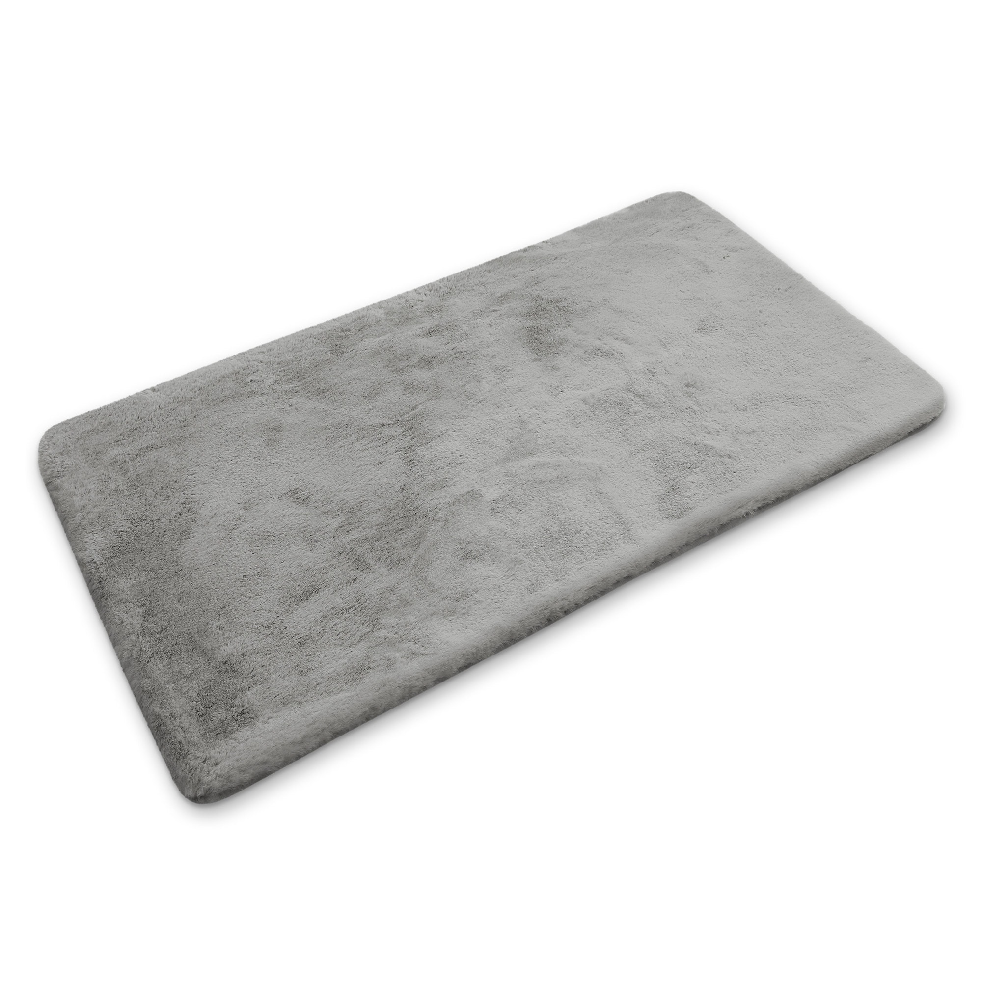 GOODproduct Tapis de bain »Lennja« Höhe 25 mm Badteppich, getuftet, Uni, antirutsch, flauschig  wie Kaninchenfell