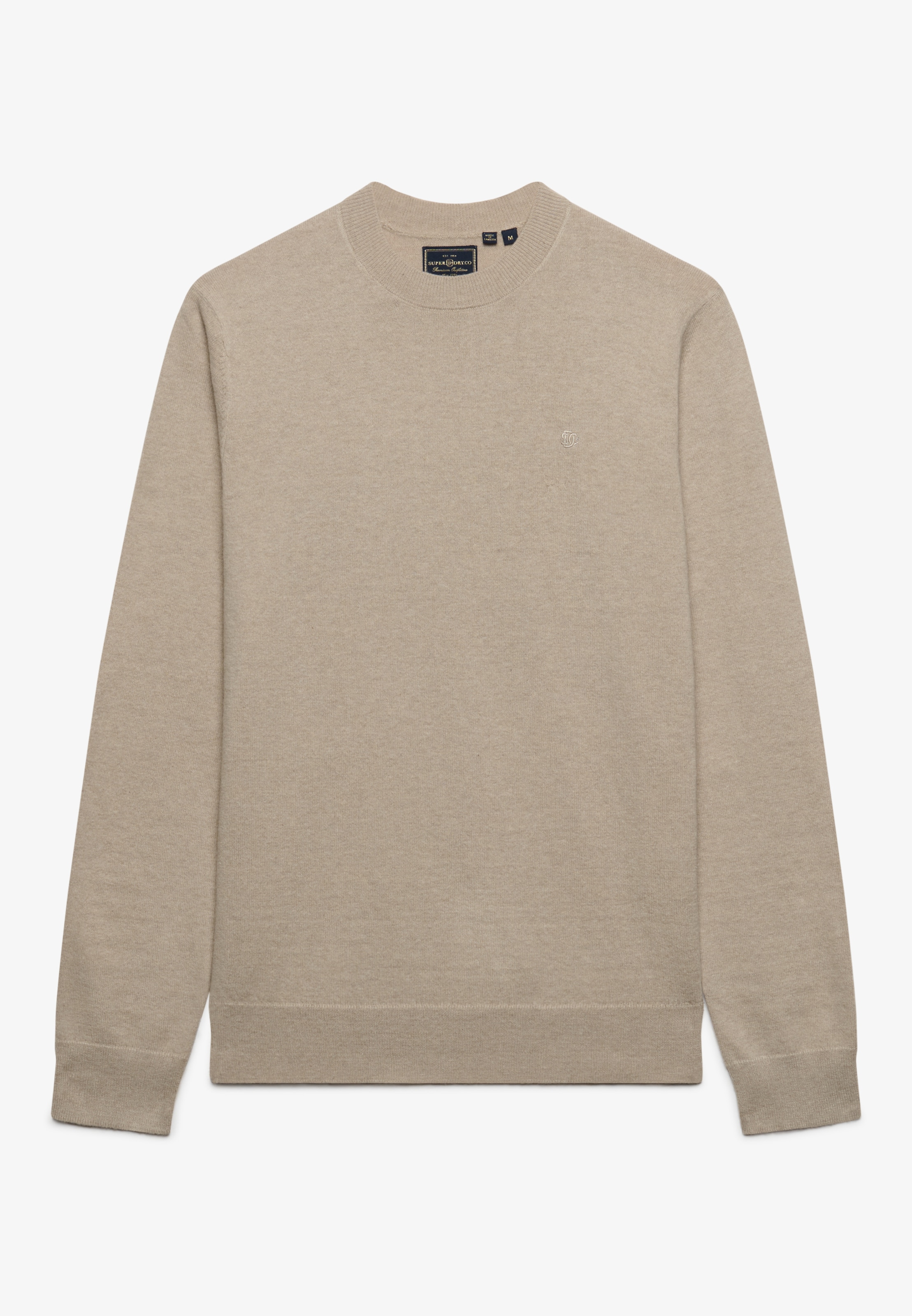 Superdry Pull à col rond »ESSENTIAL LW WOOL BLEND JUMPER« Baumwollmischung, slim fit