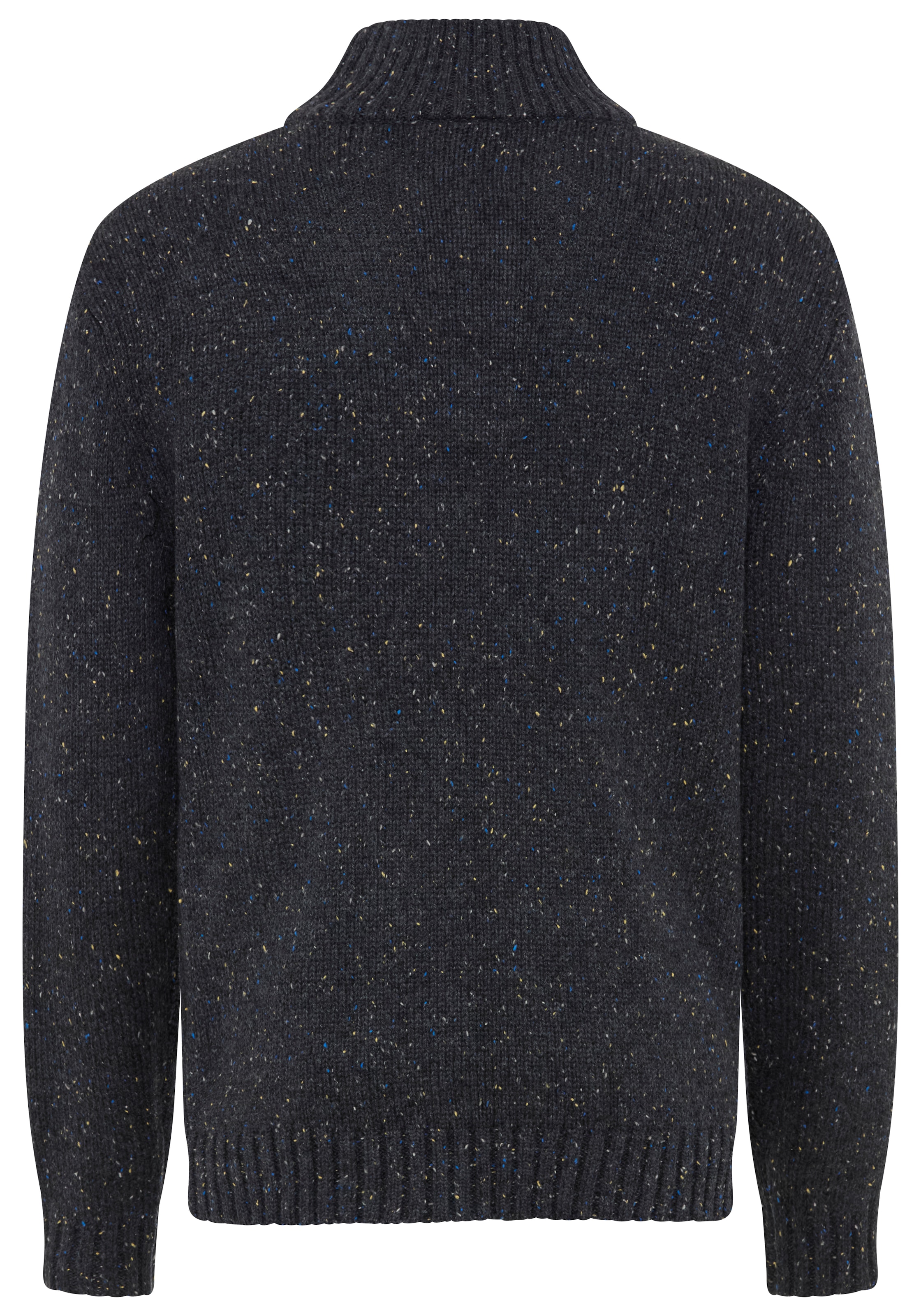 Man's World Troyer »Neue Kollektion! Melange Garn mit farbigen Akzenten« manches longues, en maille avec coton, coupe régulière